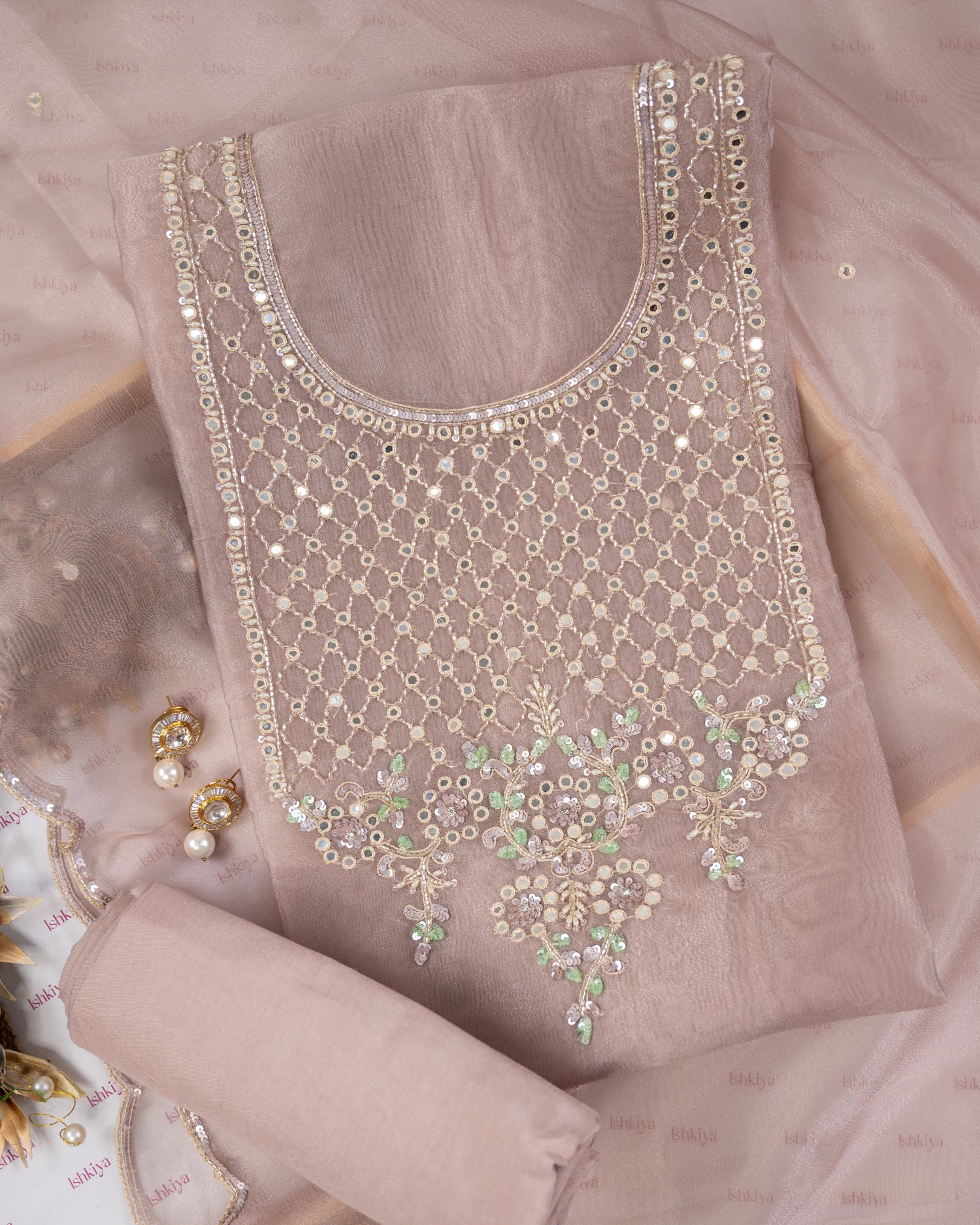 GULISTAN-Unstitched Organza Tissue Suit Set