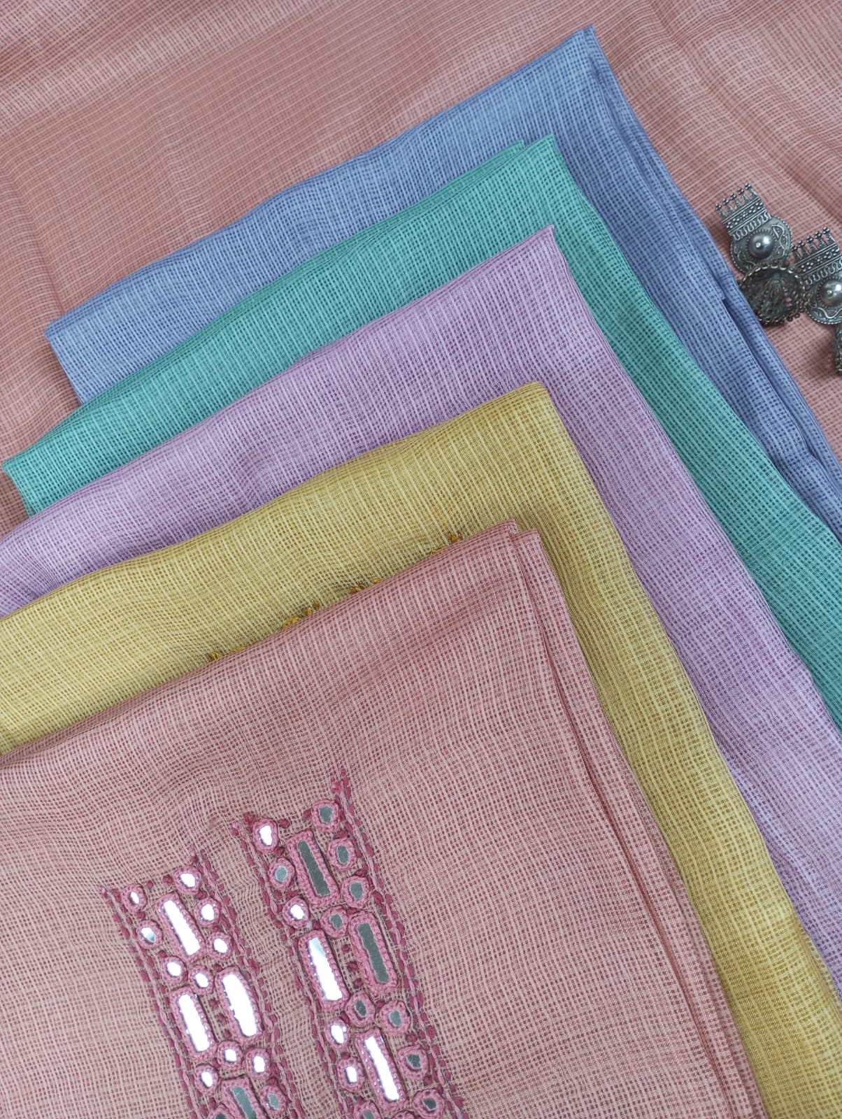 ROOHANIYAT-Unstitched Kota Suit Set