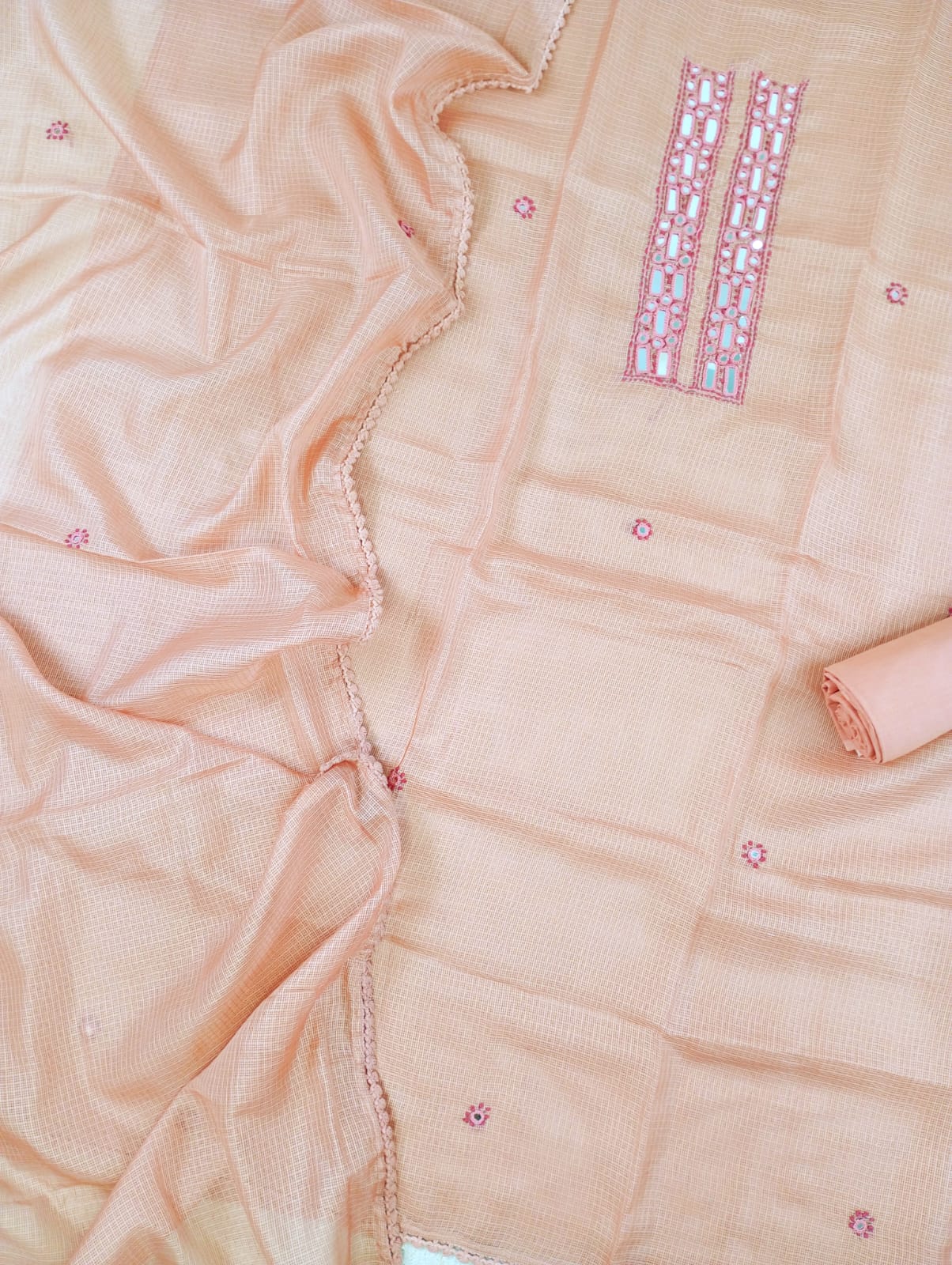 ROOHANIYAT-Unstitched Kota Suit Set