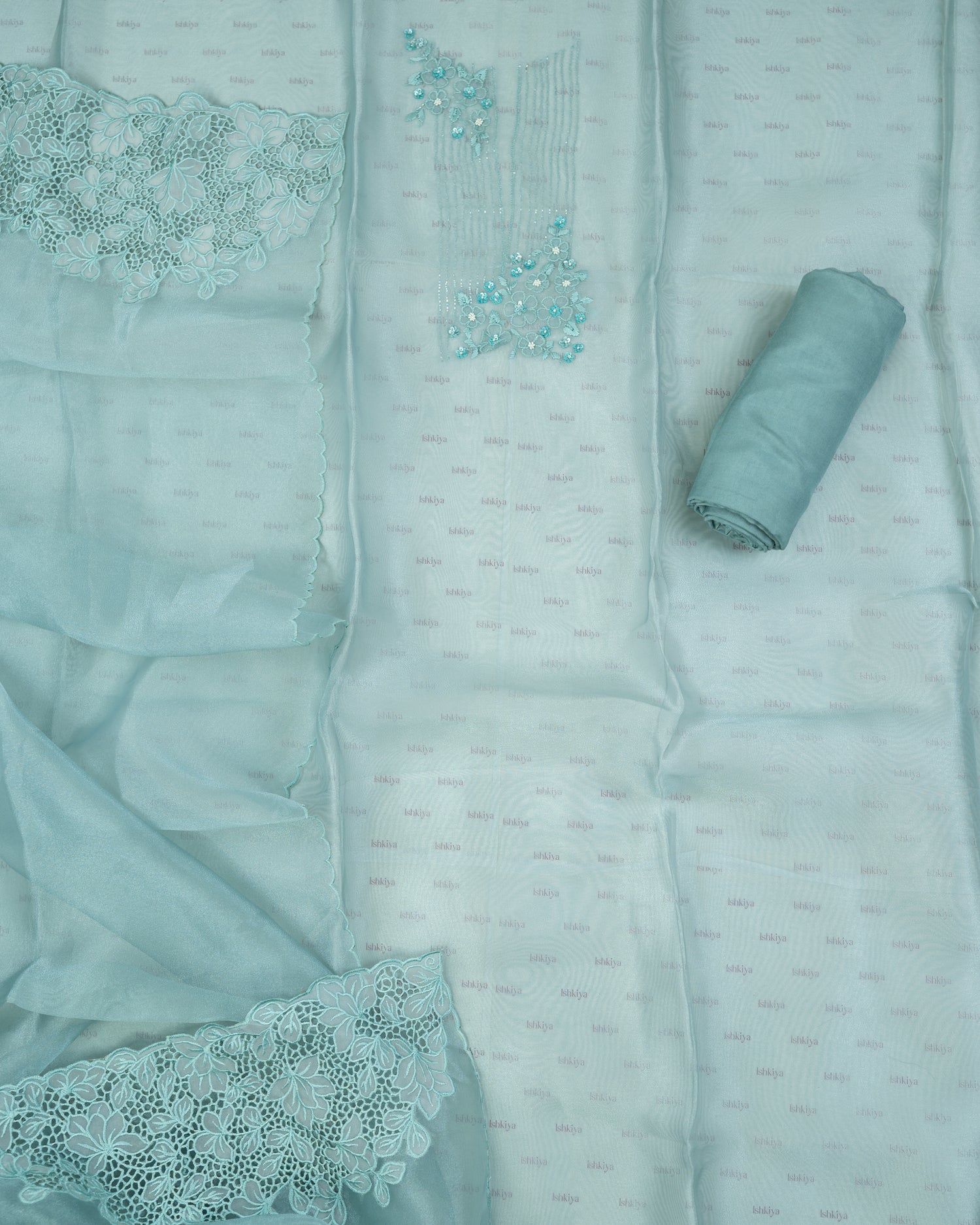 BASANT-Unstitched Organza Tissue Suit Set