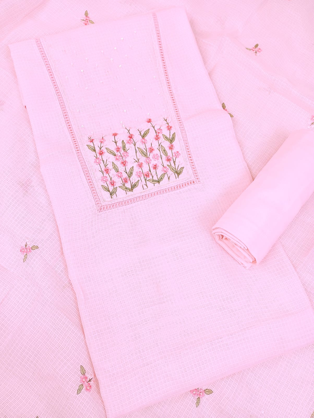 SUROOR-Unstitched Kota Suit Set