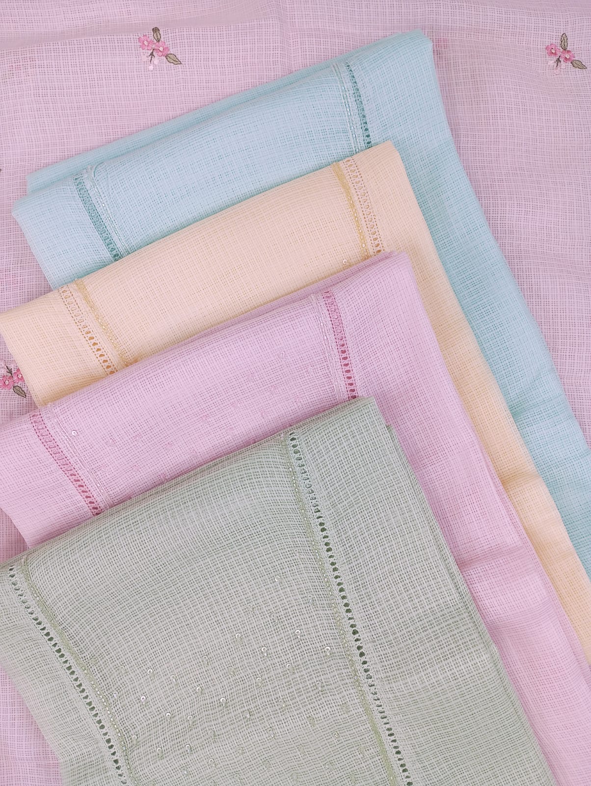 SUROOR-Unstitched Kota Suit Set