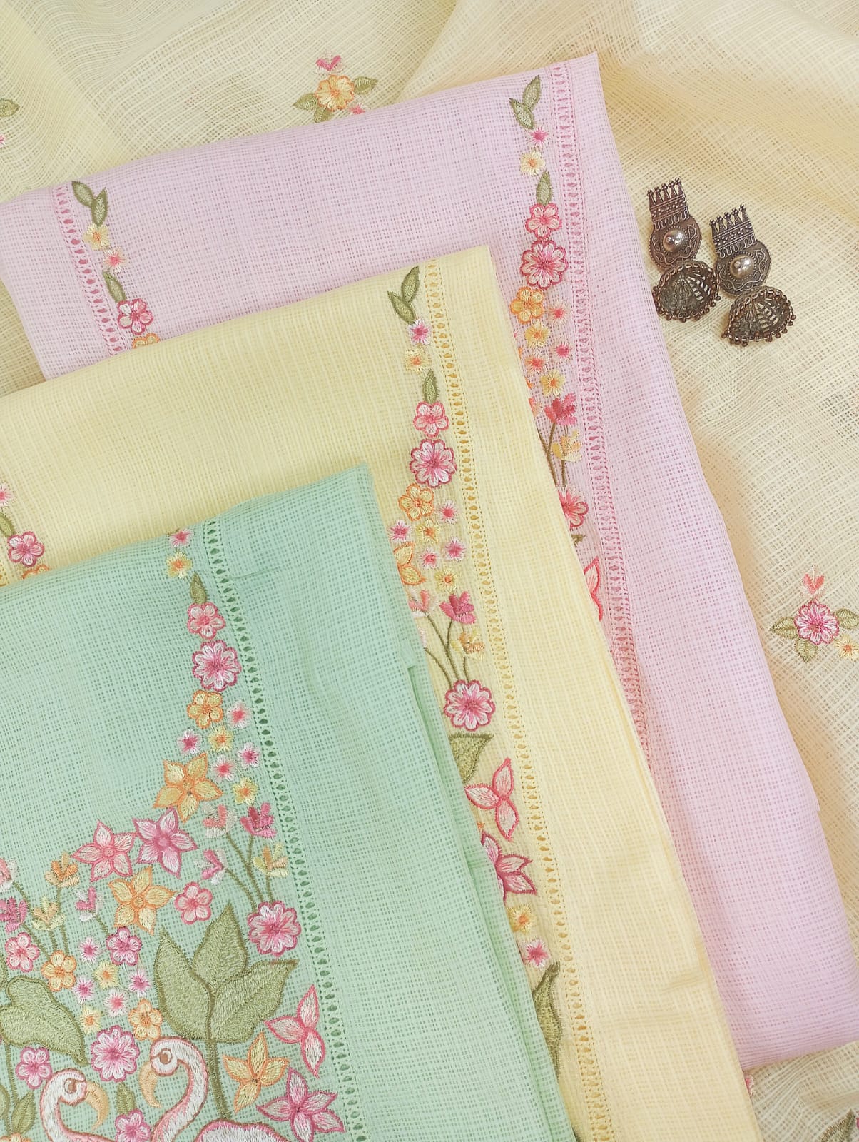 GULBAGH-PISTA GREEN KOTA SUIT SET