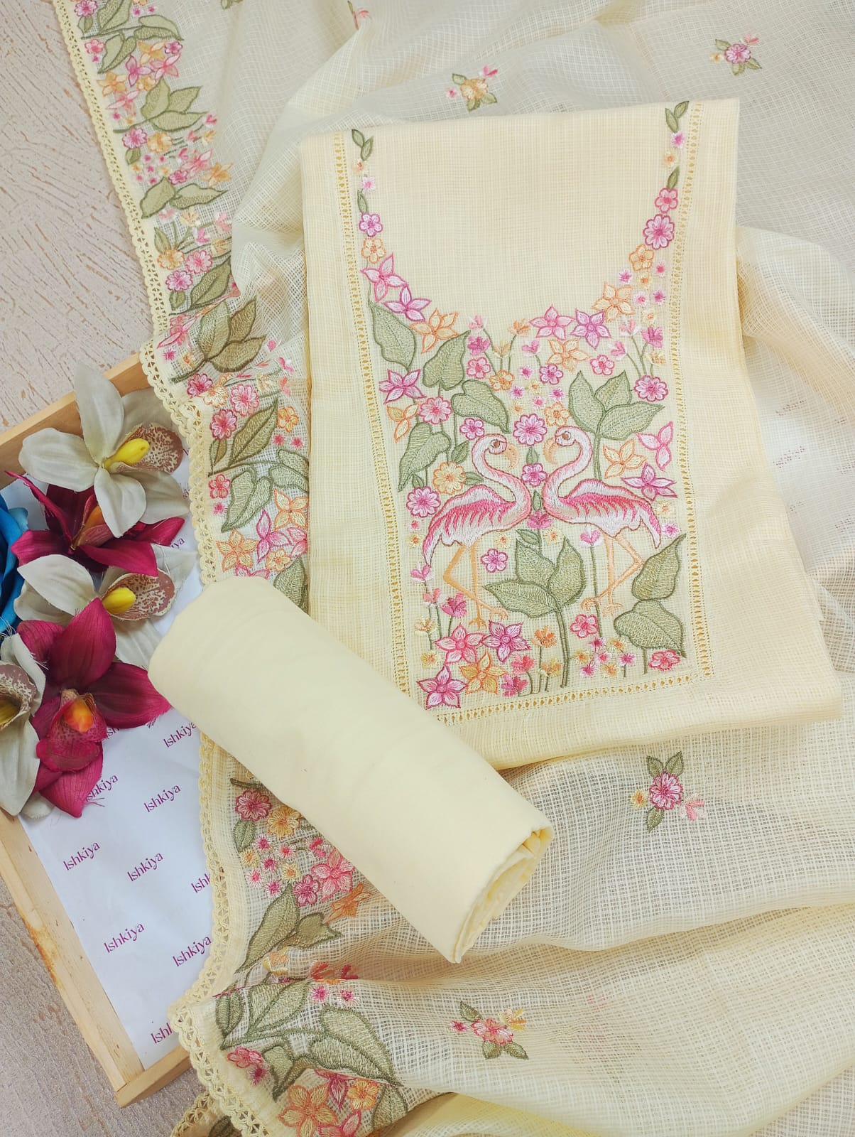 GULBAGH-PISTA GREEN KOTA SUIT SET