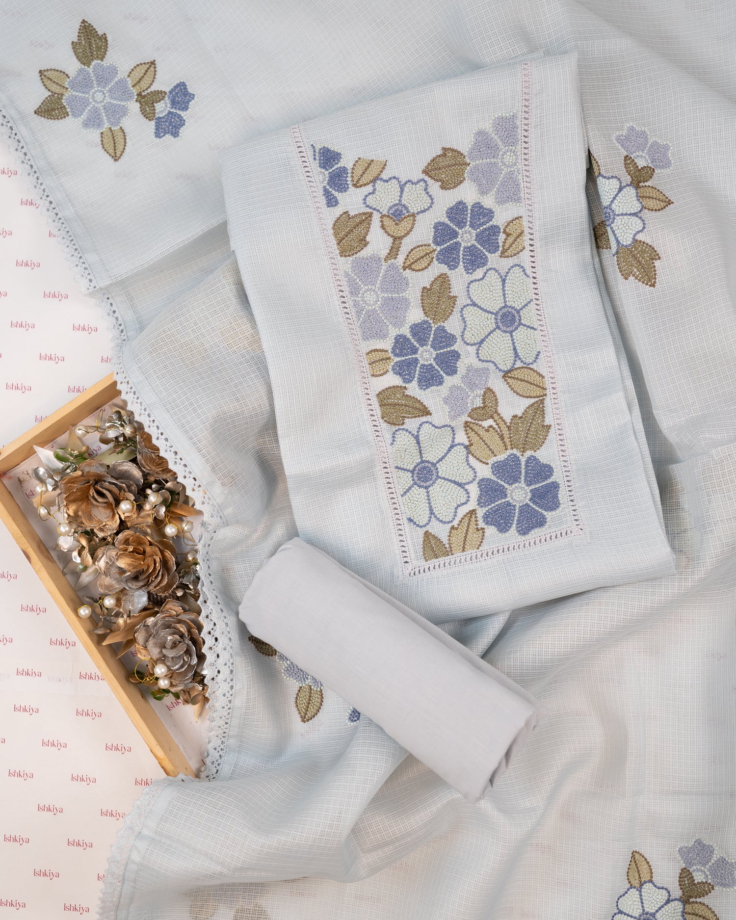 SURMA-Unstitched Kota Suit Set