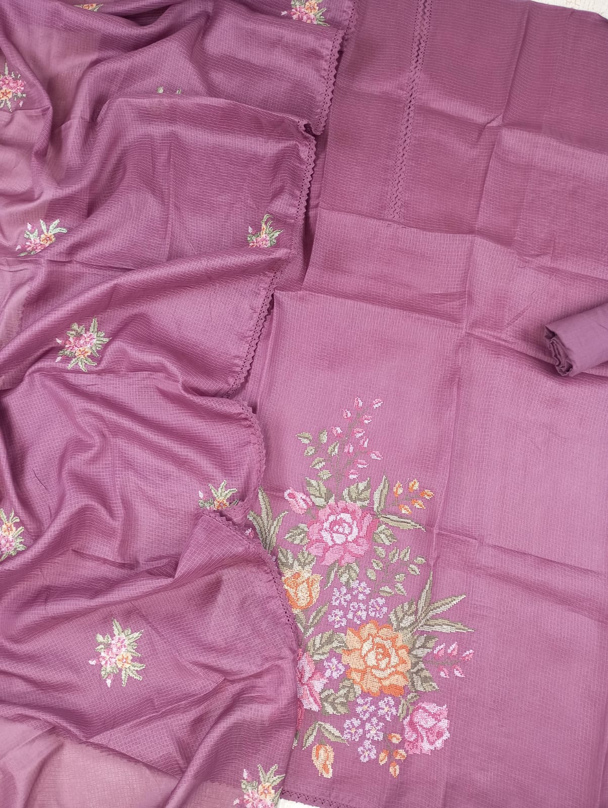 RANG ROOP-Unstitched Kota Suit Set