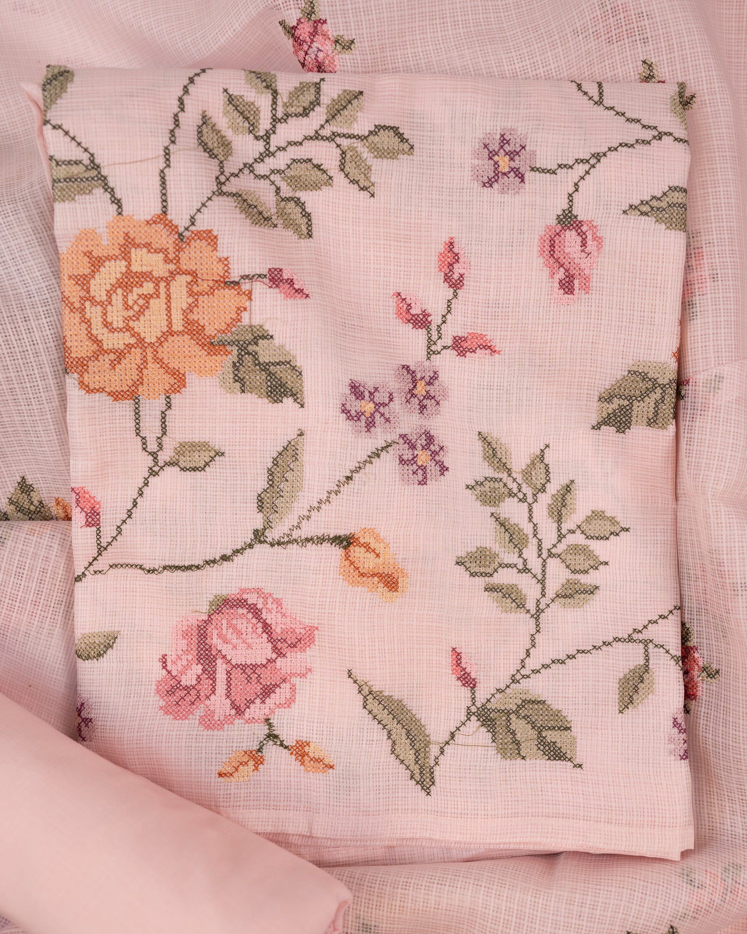 SHABNAM-Unstitched Kota Suit Set