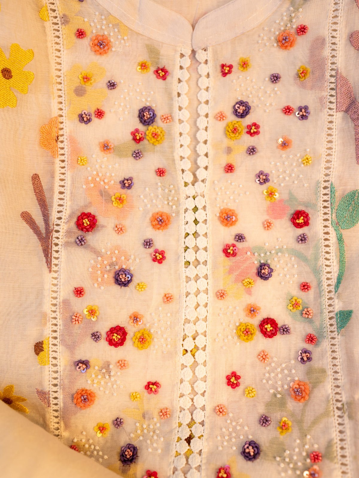 PARIZAAD-Unstitched Mul-Chanderi Suit Set