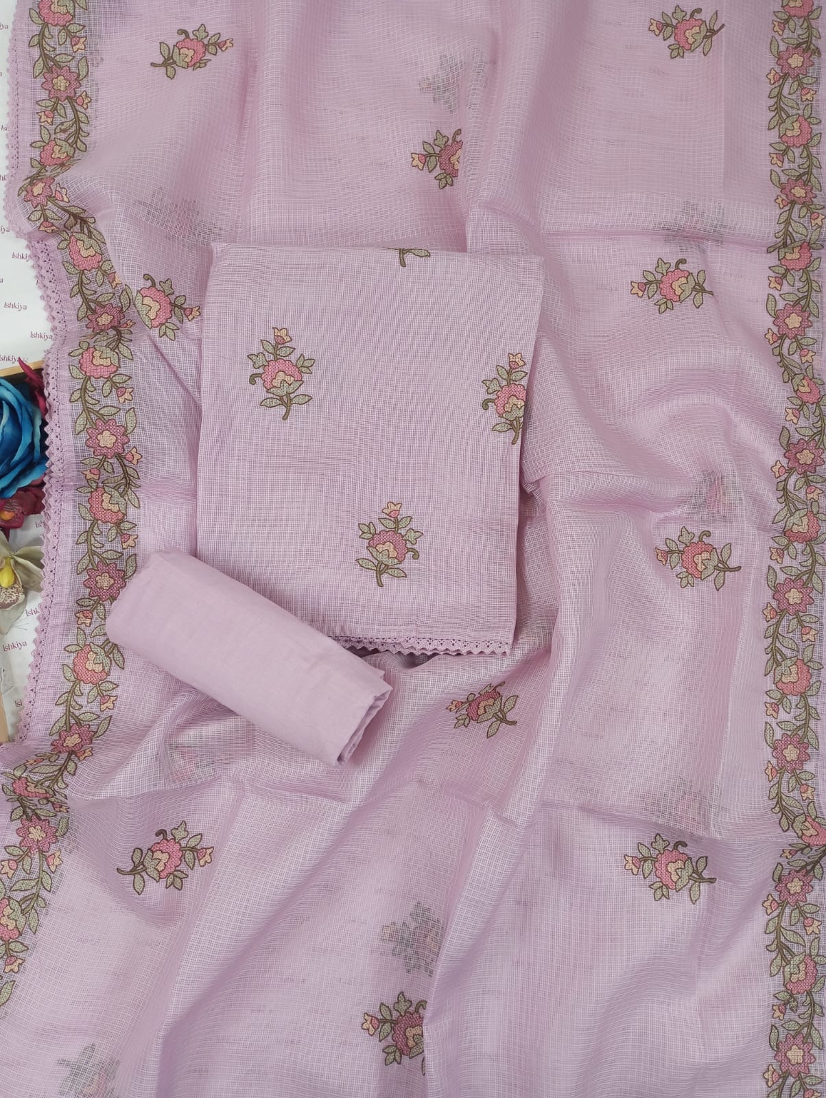 SEHAR-Unstitched Kota Suit Set