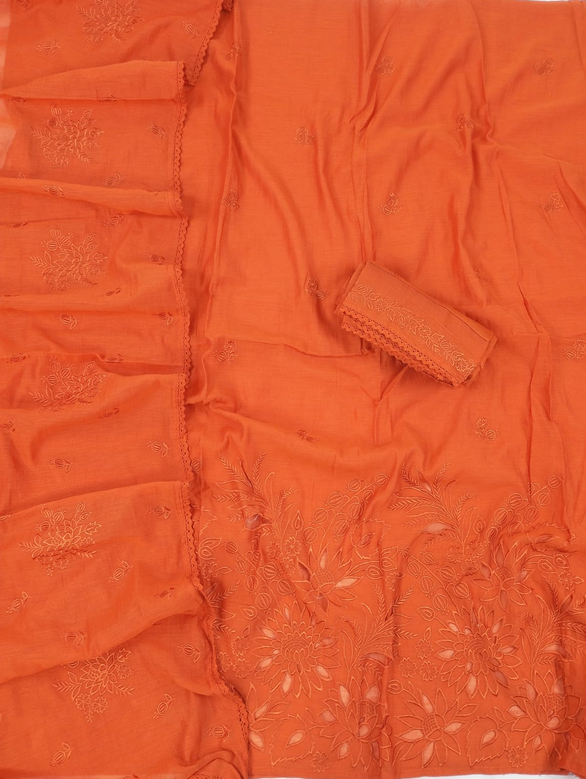 SILSILA-Unstiched Mul-Chanderi Suit set