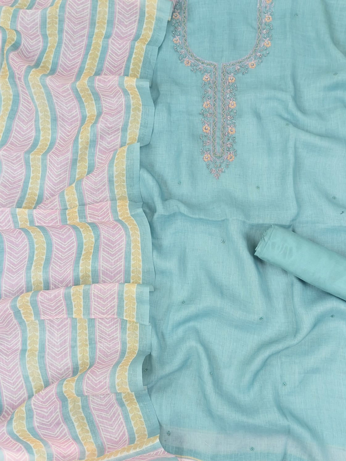 ULFAT-Unstitched Linen Suit Set
