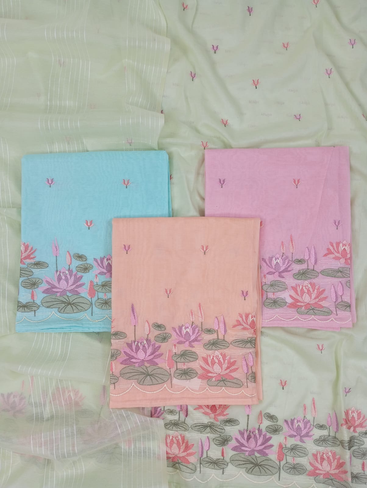 VEERA-Unstiched Mul-Chanderi Suit set
