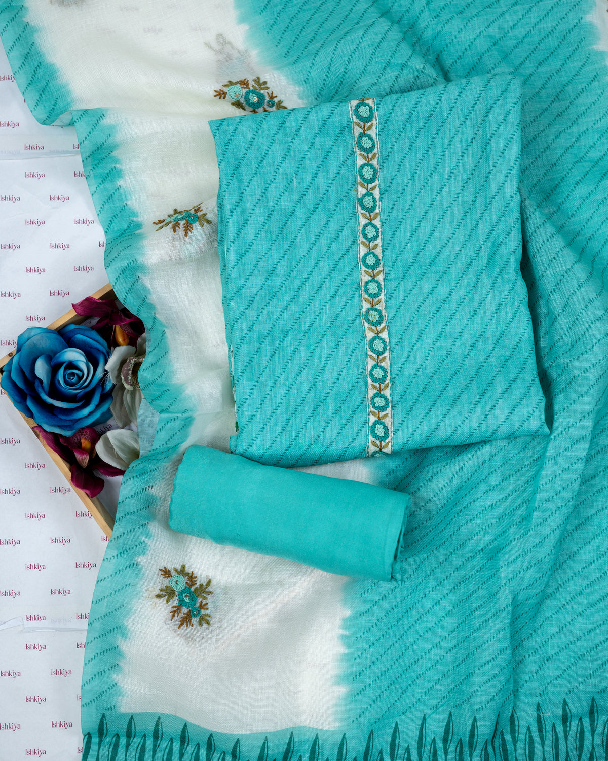 BAGH-Unstitched Linen Tissue Suit Set