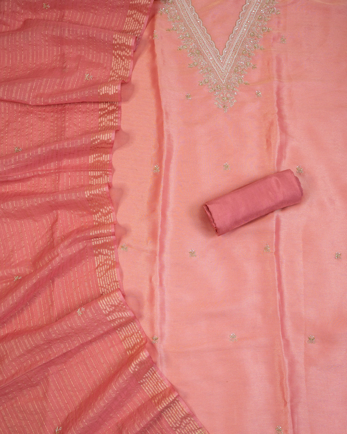 SIYAH-Unstitched Linen Tissue Suit Set