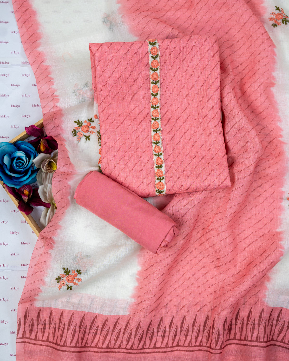 BAGH-Unstitched Linen Tissue Suit Set