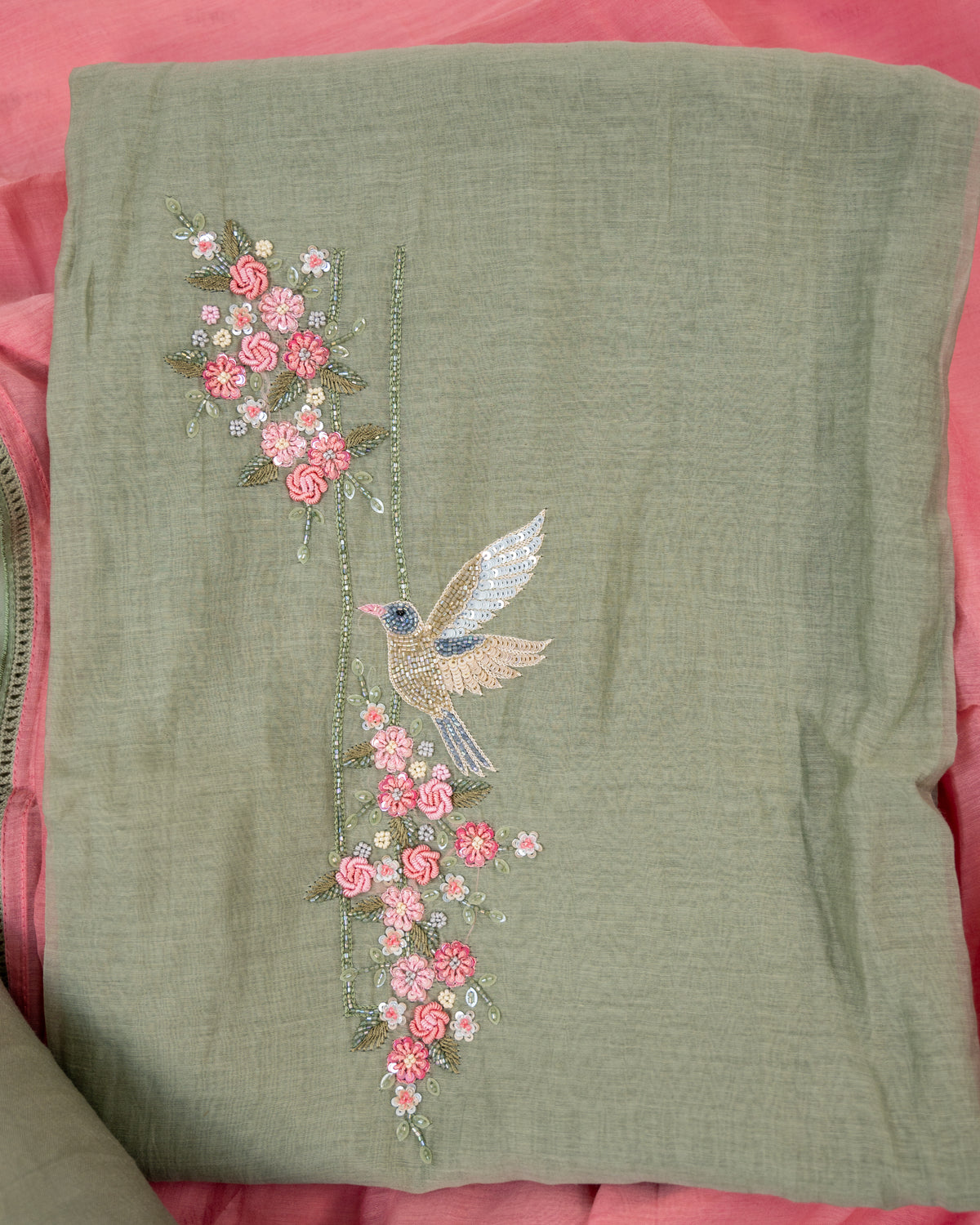 SHOOR-Unstitched Mul-Chanderi Suit Set