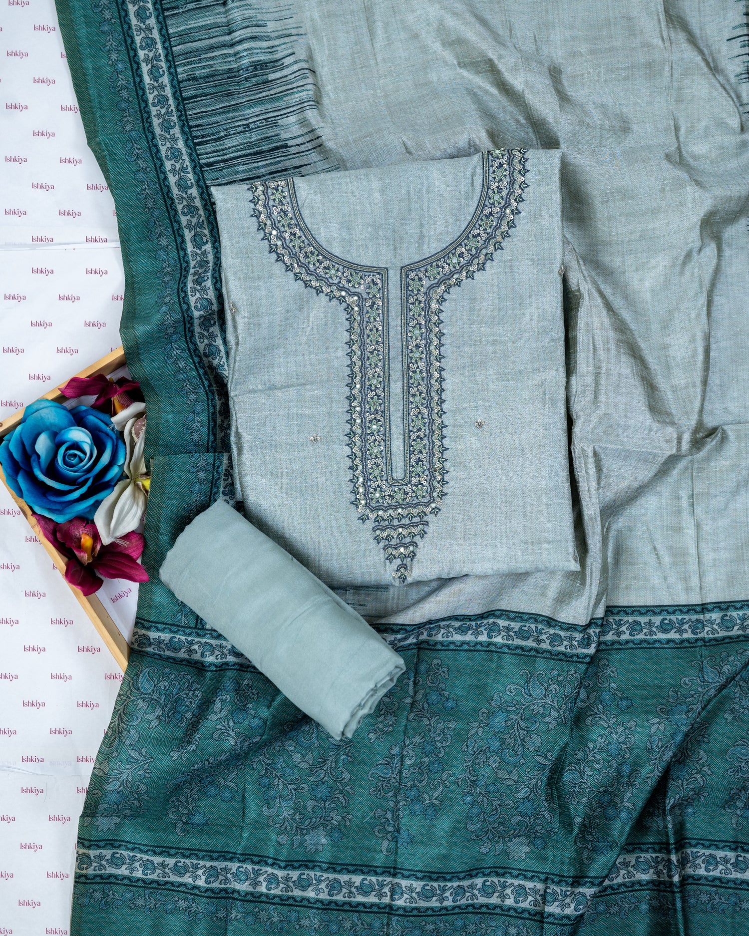 RAAZ-Unstitched Linen Suit Set