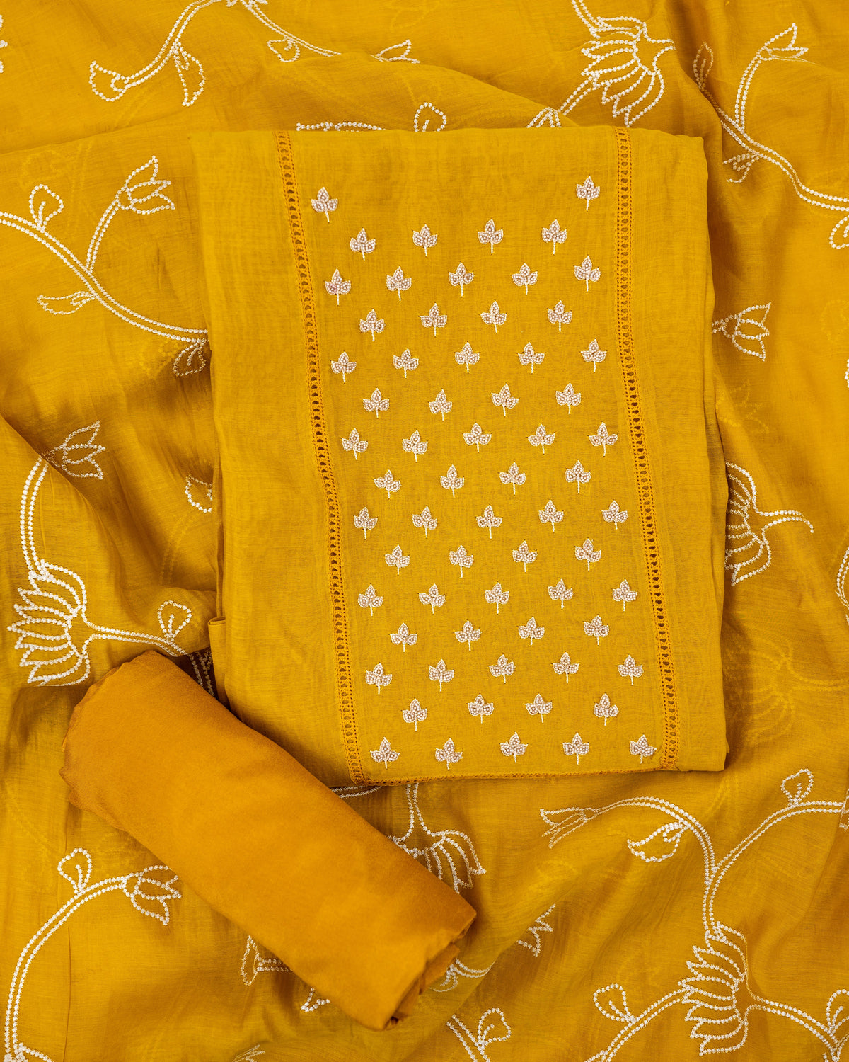 AAGAN-Unstiched Mul-Chanderi Suit set