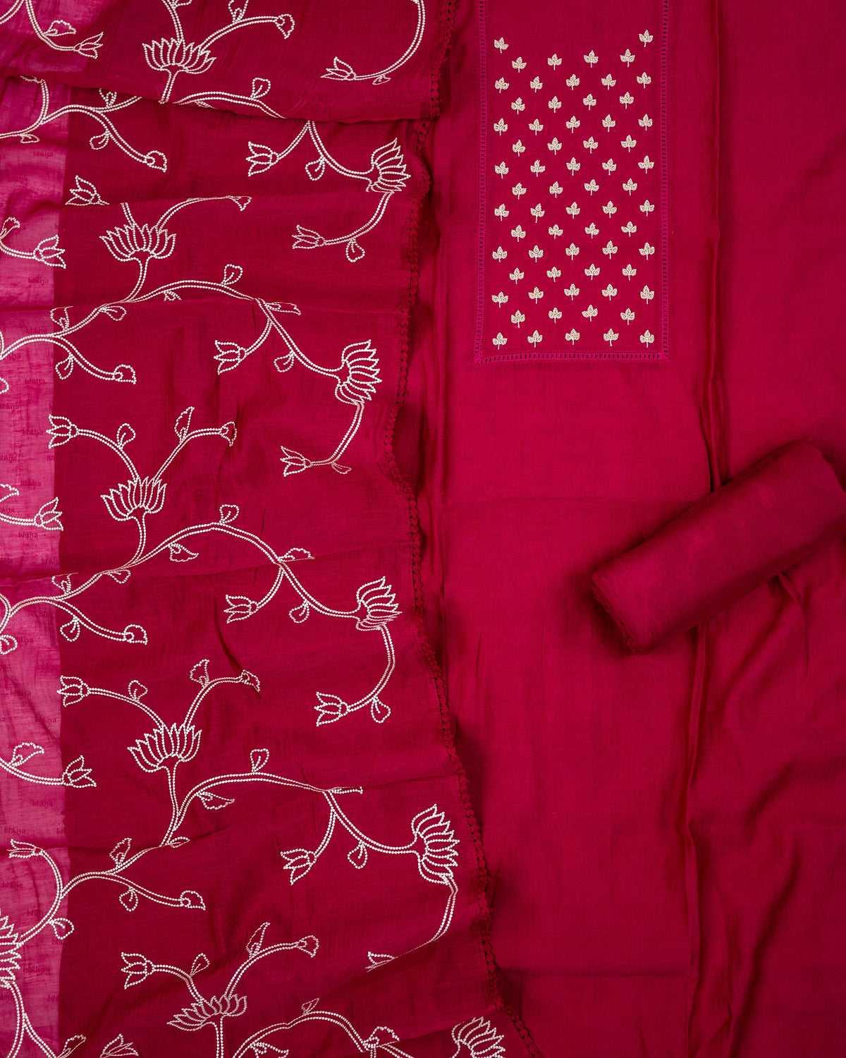 AAGAN-Unstiched Mul-Chanderi Suit set