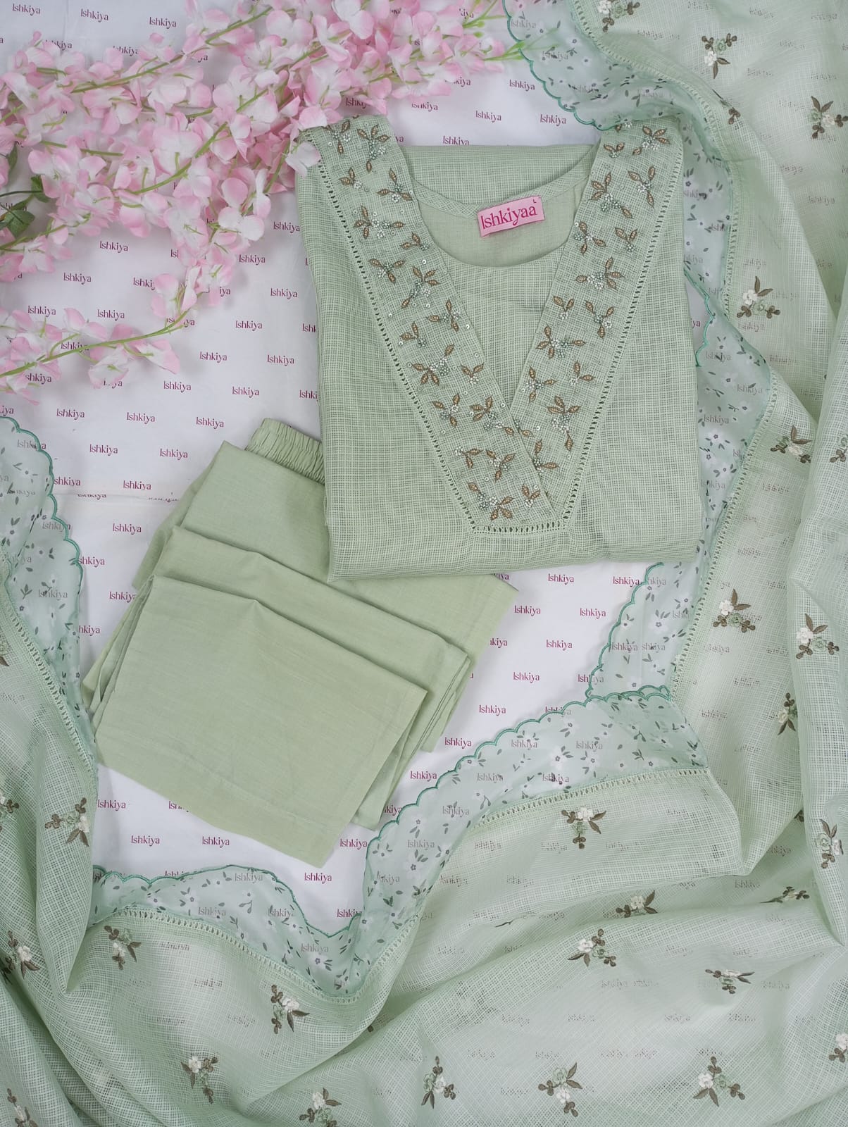 BAGH-Stitched Kota Suit Set
