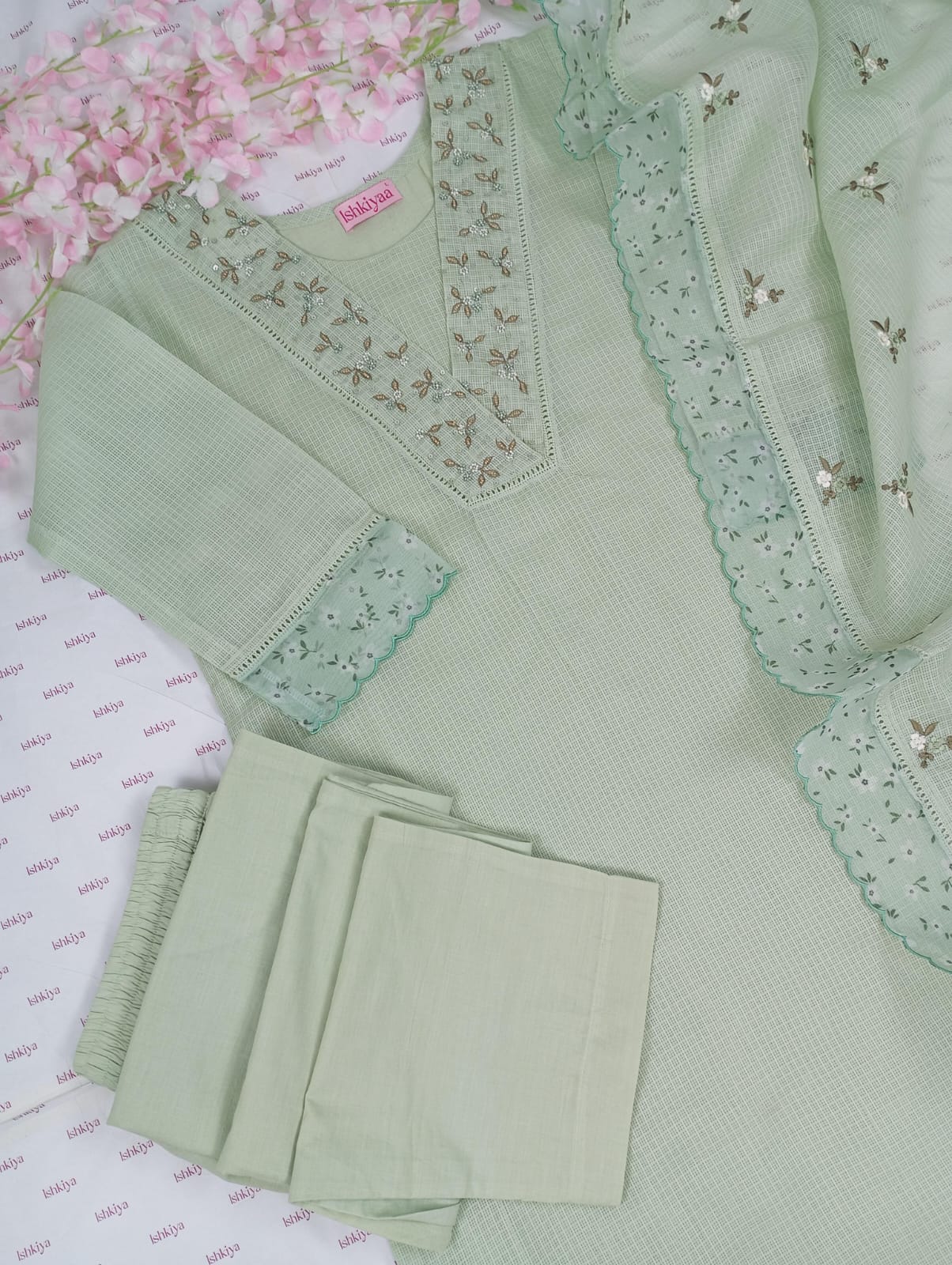 BAGH-Stitched Kota Suit Set