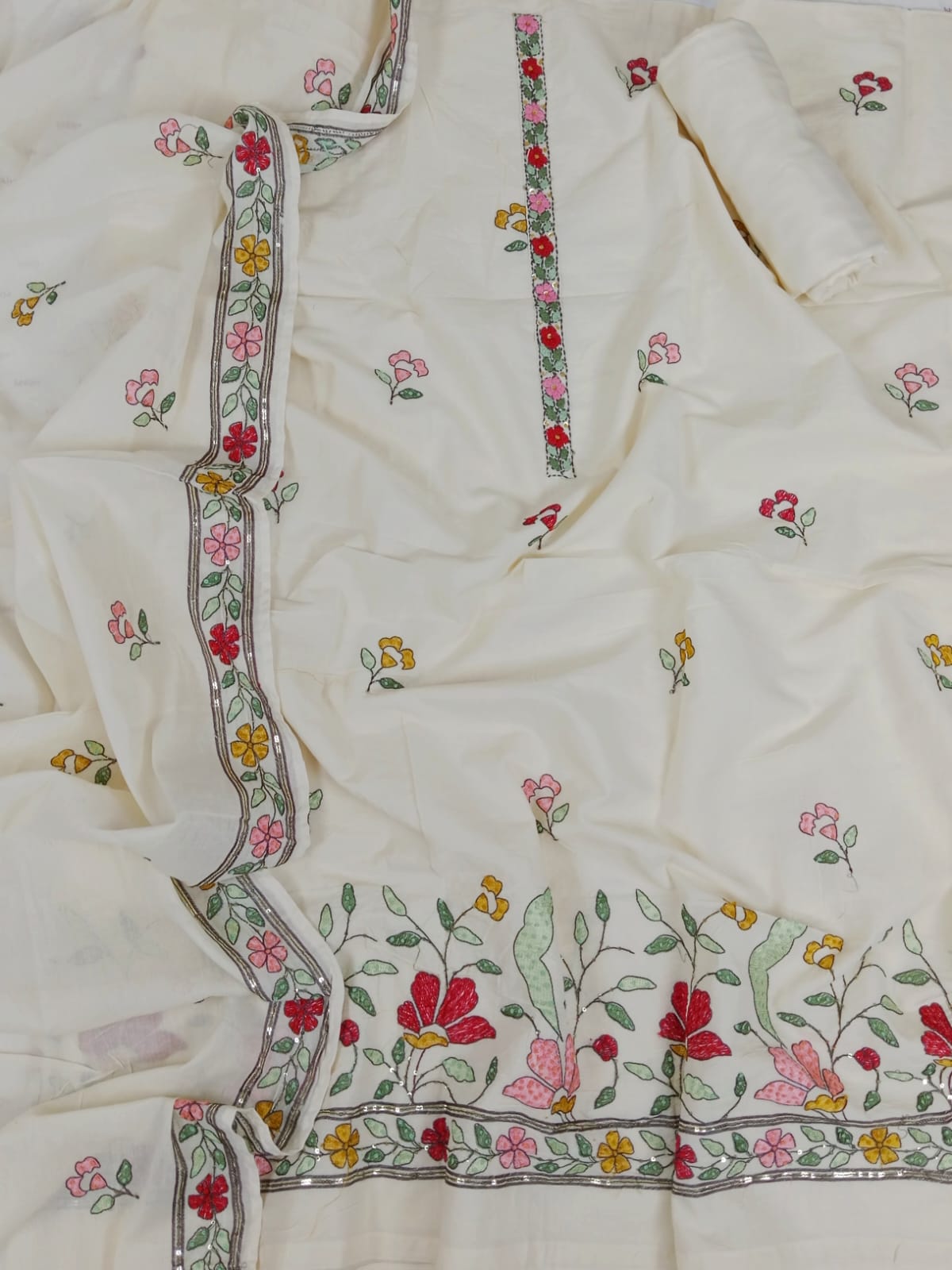 SHAFAQ-Unstitched Mul-Cotton Suit Set