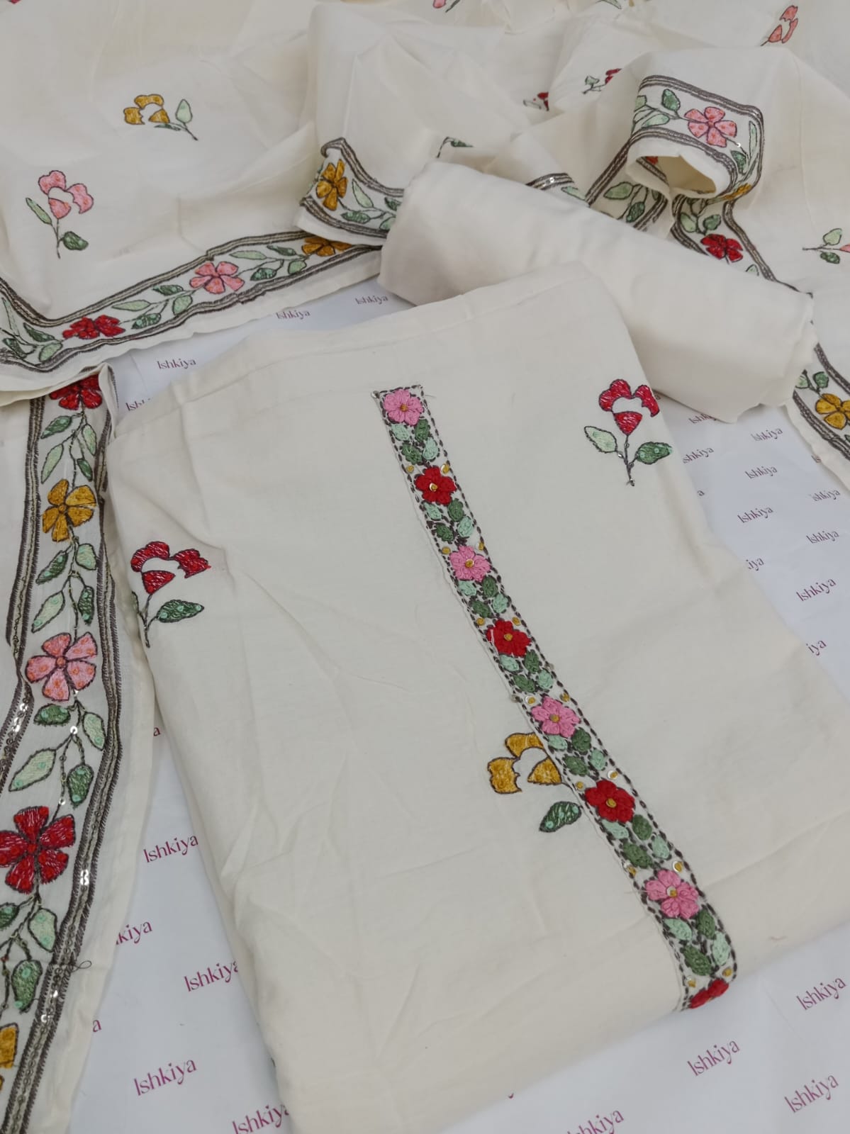 SHAFAQ-Unstitched Mul-Cotton Suit Set