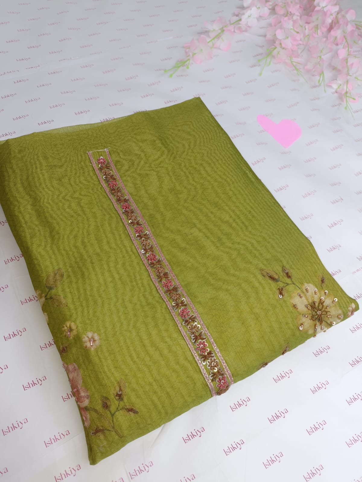 MEHR-Unstitched Linen Tissue Suit Set