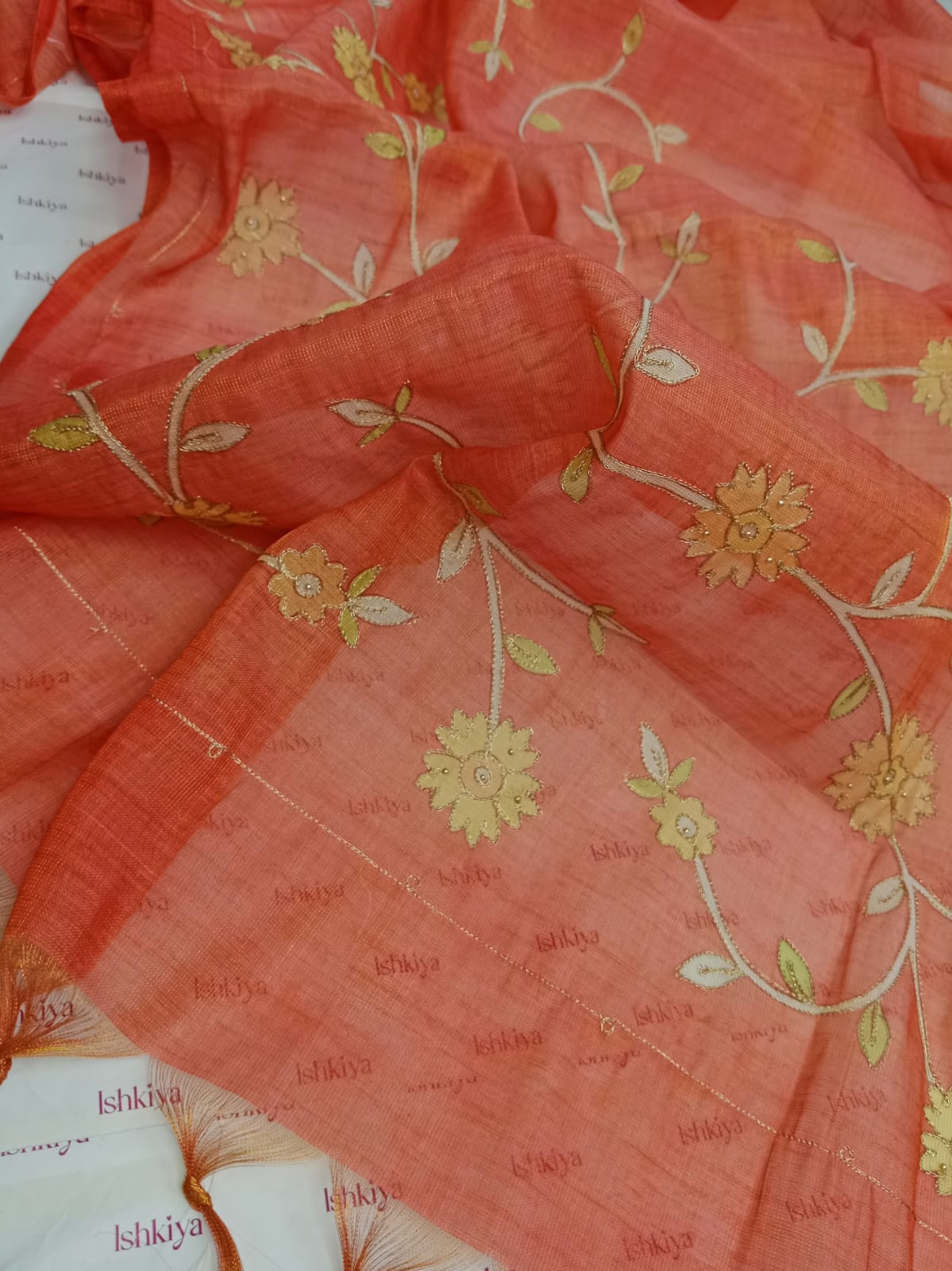 ADAA-Unstitched Linen Tissue Suit Set