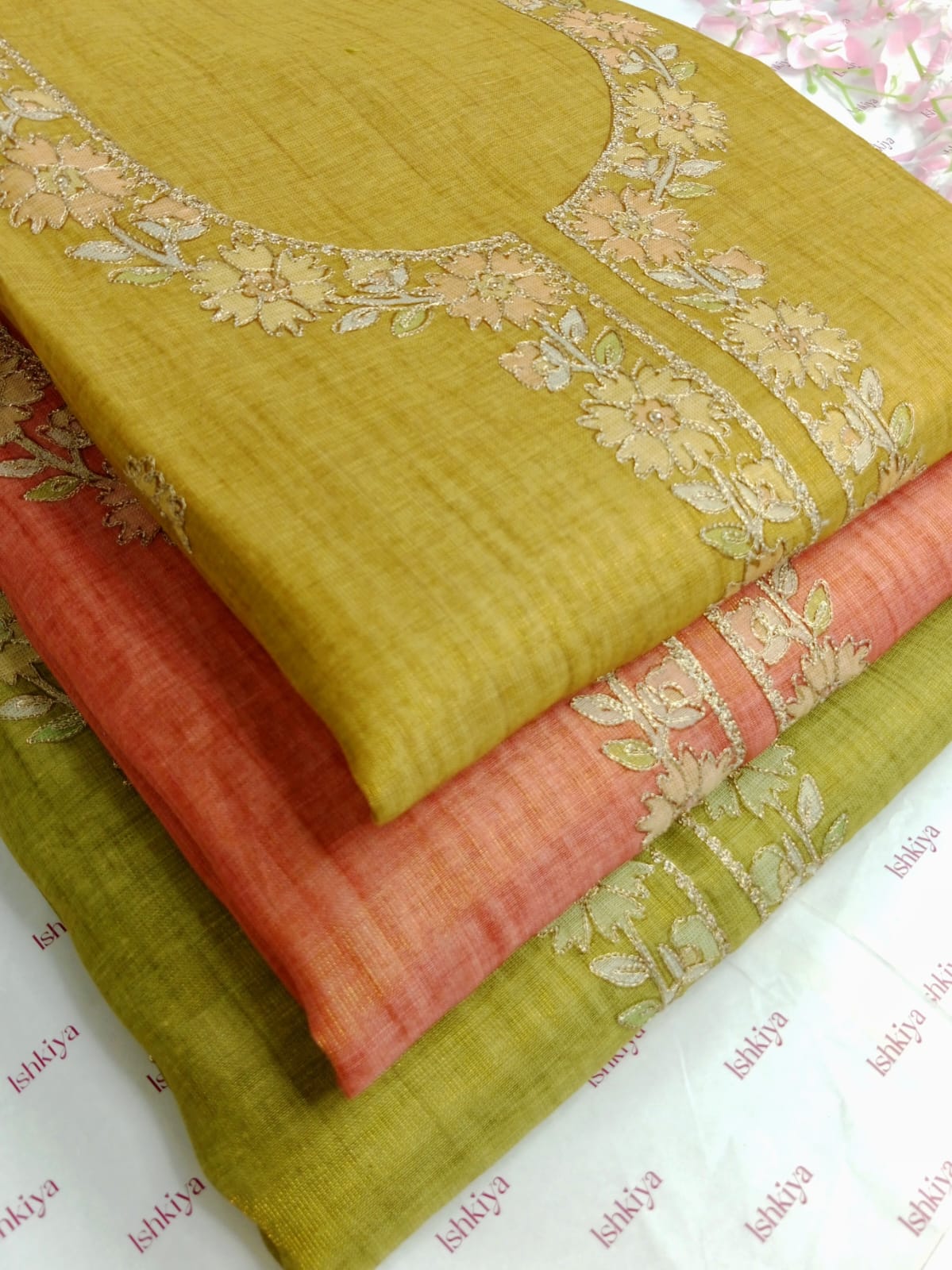ADAA-Unstitched Linen Tissue Suit Set