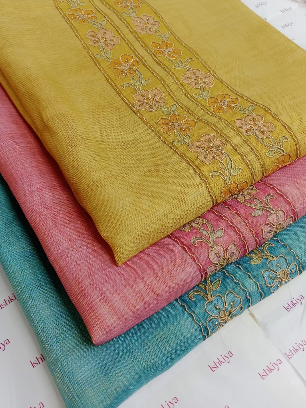 HOOR-Unstitched Linen Tissue suit set