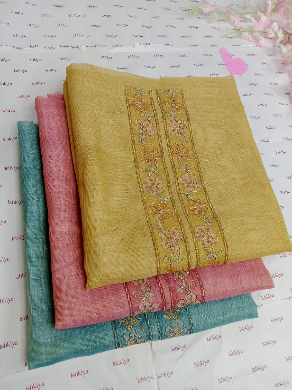 HOOR-Unstitched Linen Tissue suit set