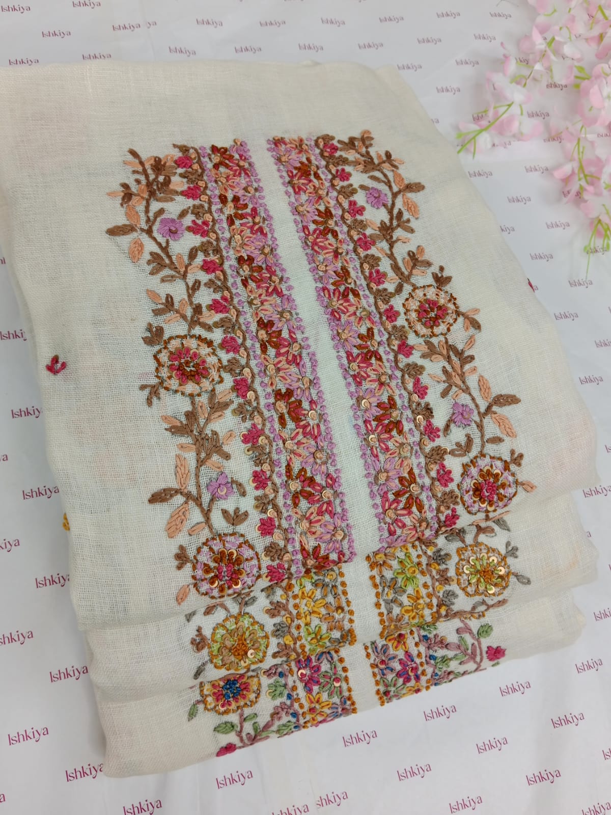 TAMANNA-Unstitche Linen Tissue Suit Set