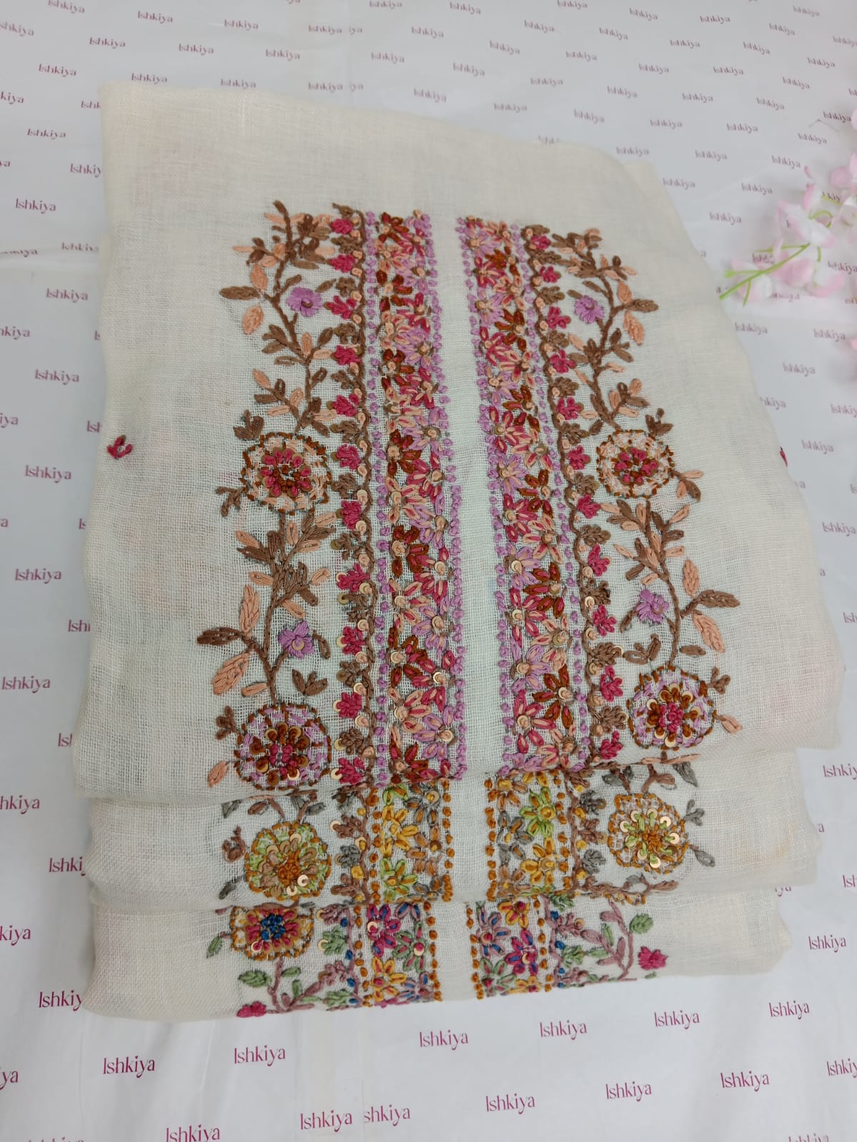 TAMANNA-Unstitche Linen Tissue Suit Set