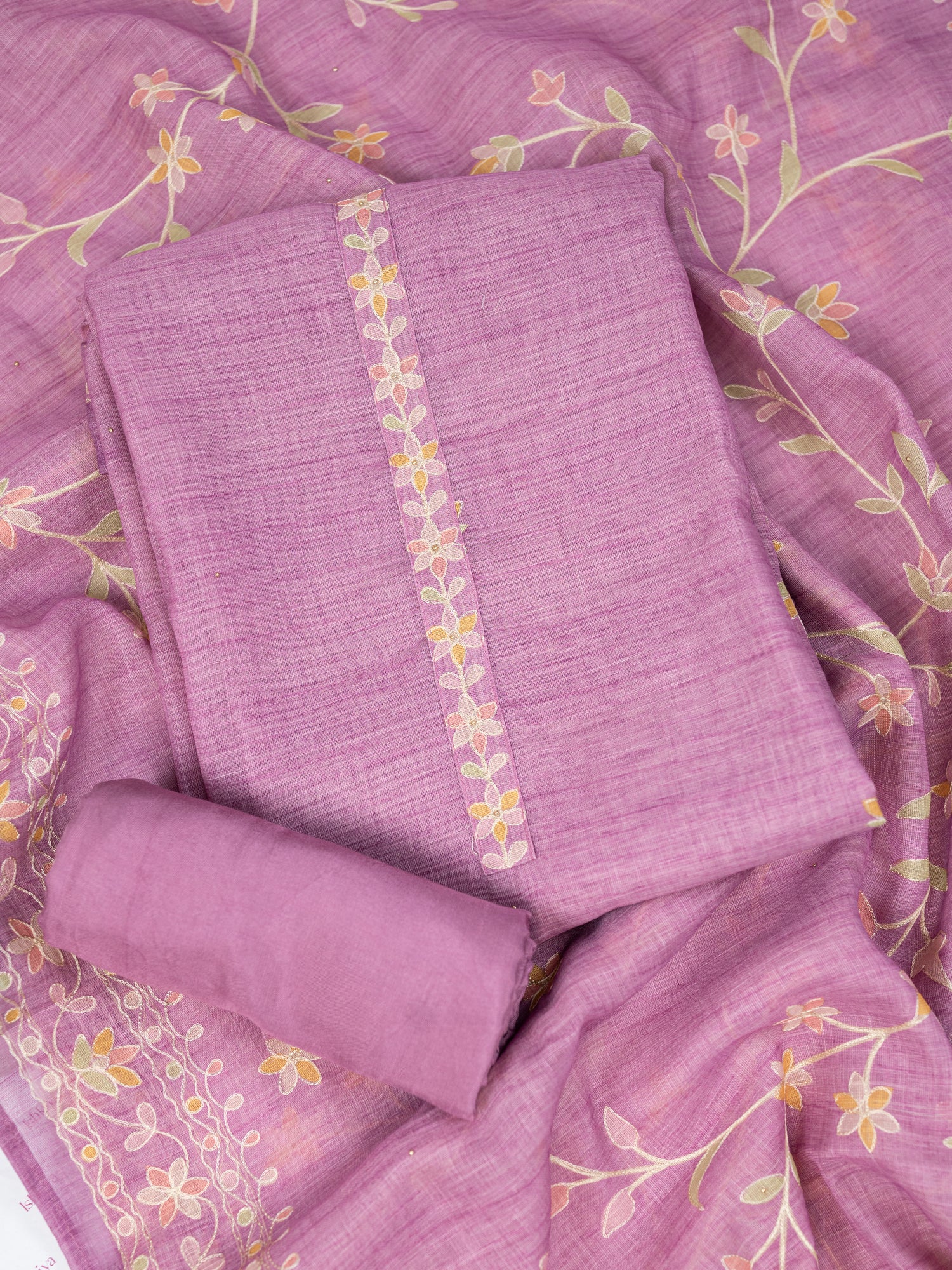 SEHR-Unstitched Linen Tissue Suit Set