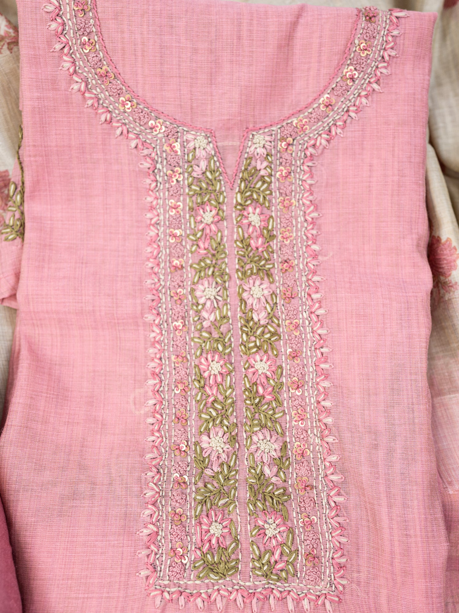 RUKH-Unstitched Linen Tissue Suit Set