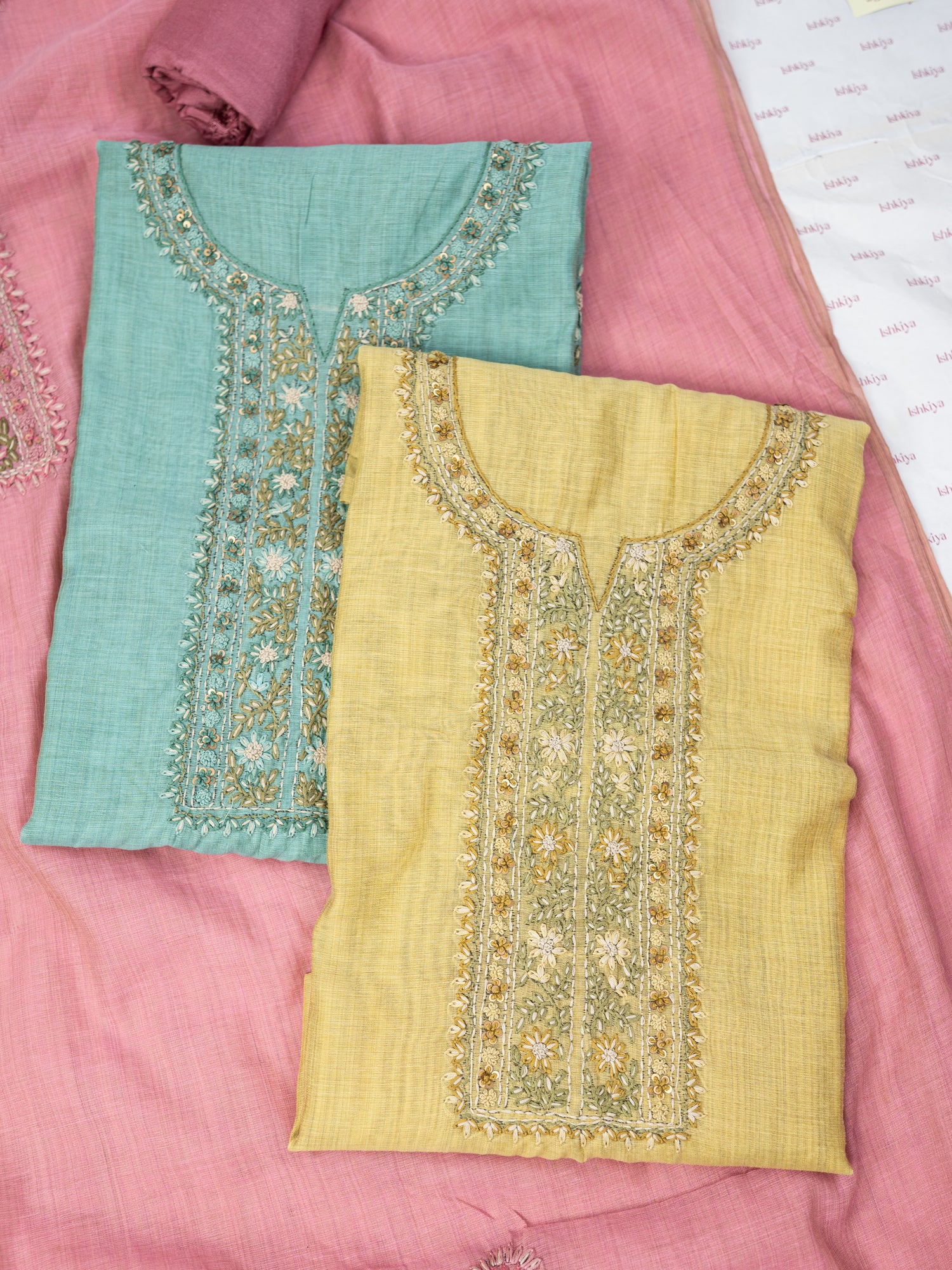 RUKH-Unstitched Linen Tissue Suit Set