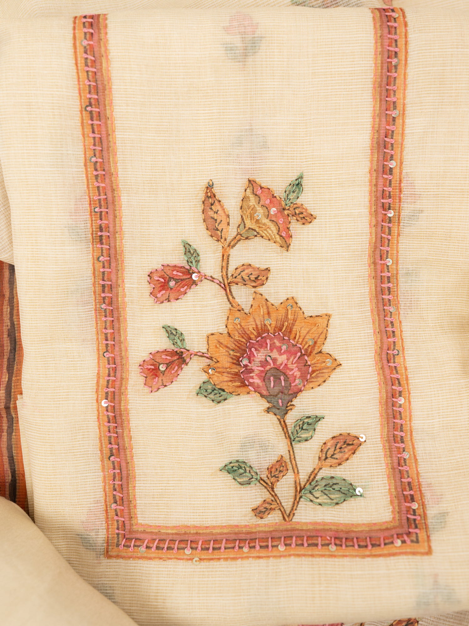 ZARMIN-Unstitched Linen Tissue Suit Set