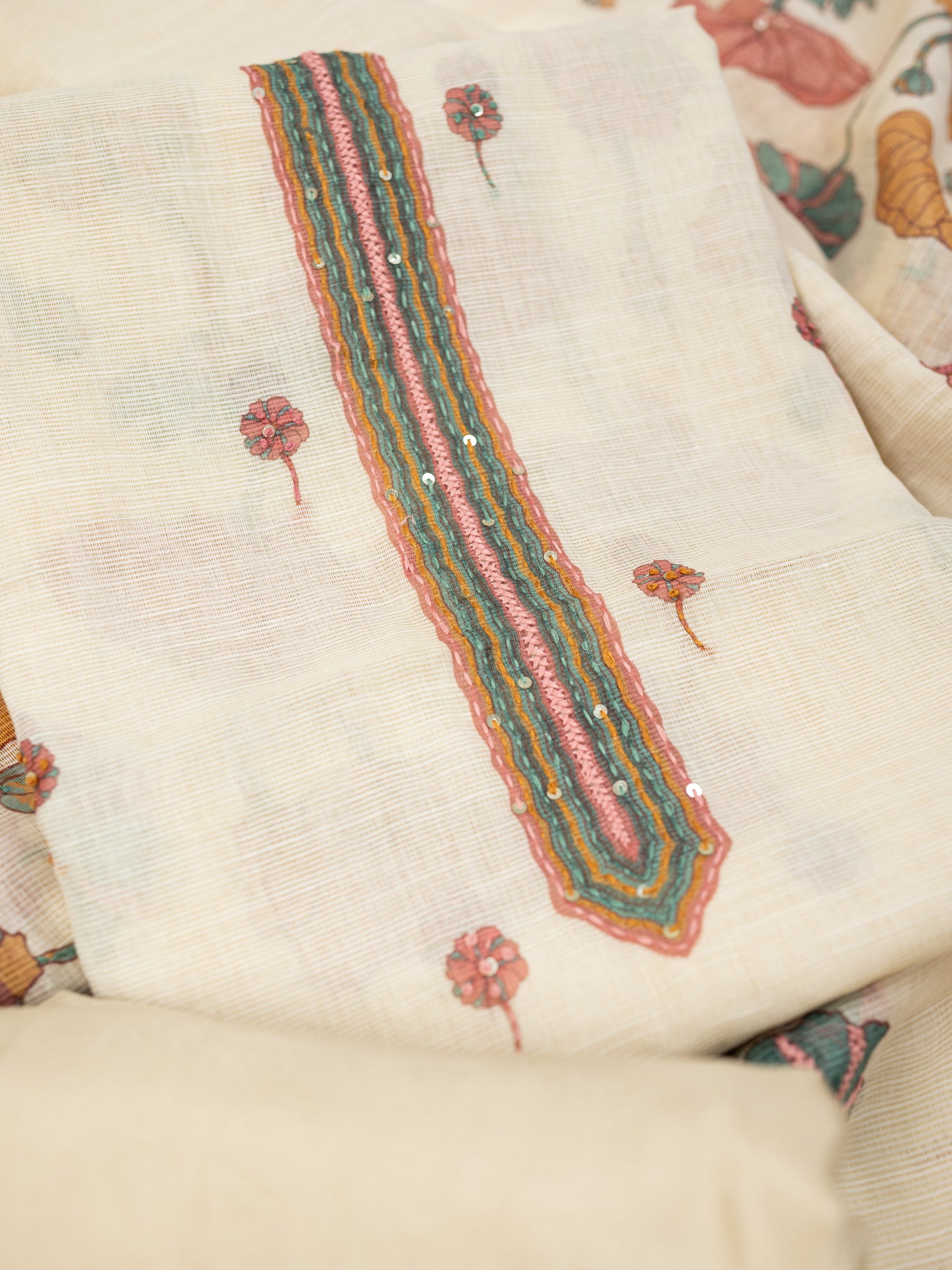 PEHAR-Unstitched Linen Tissue Suit Set