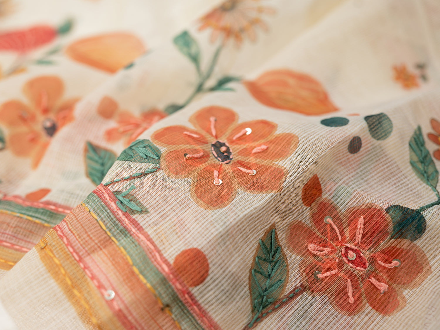 NEHR-Unstitched Linen Tissue Suit Set