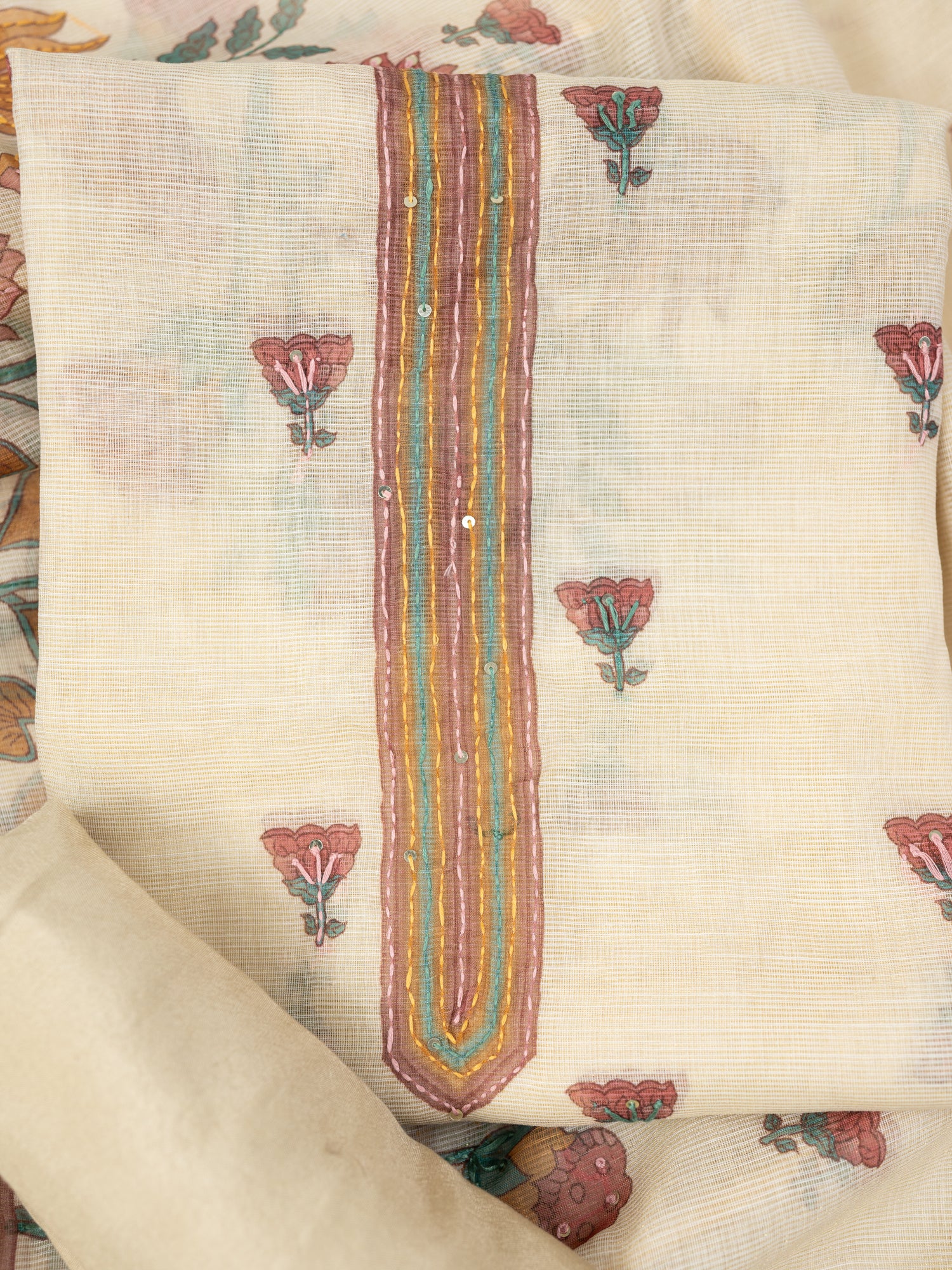 GEHRA-Unstitched Linen Tissue Suit Set