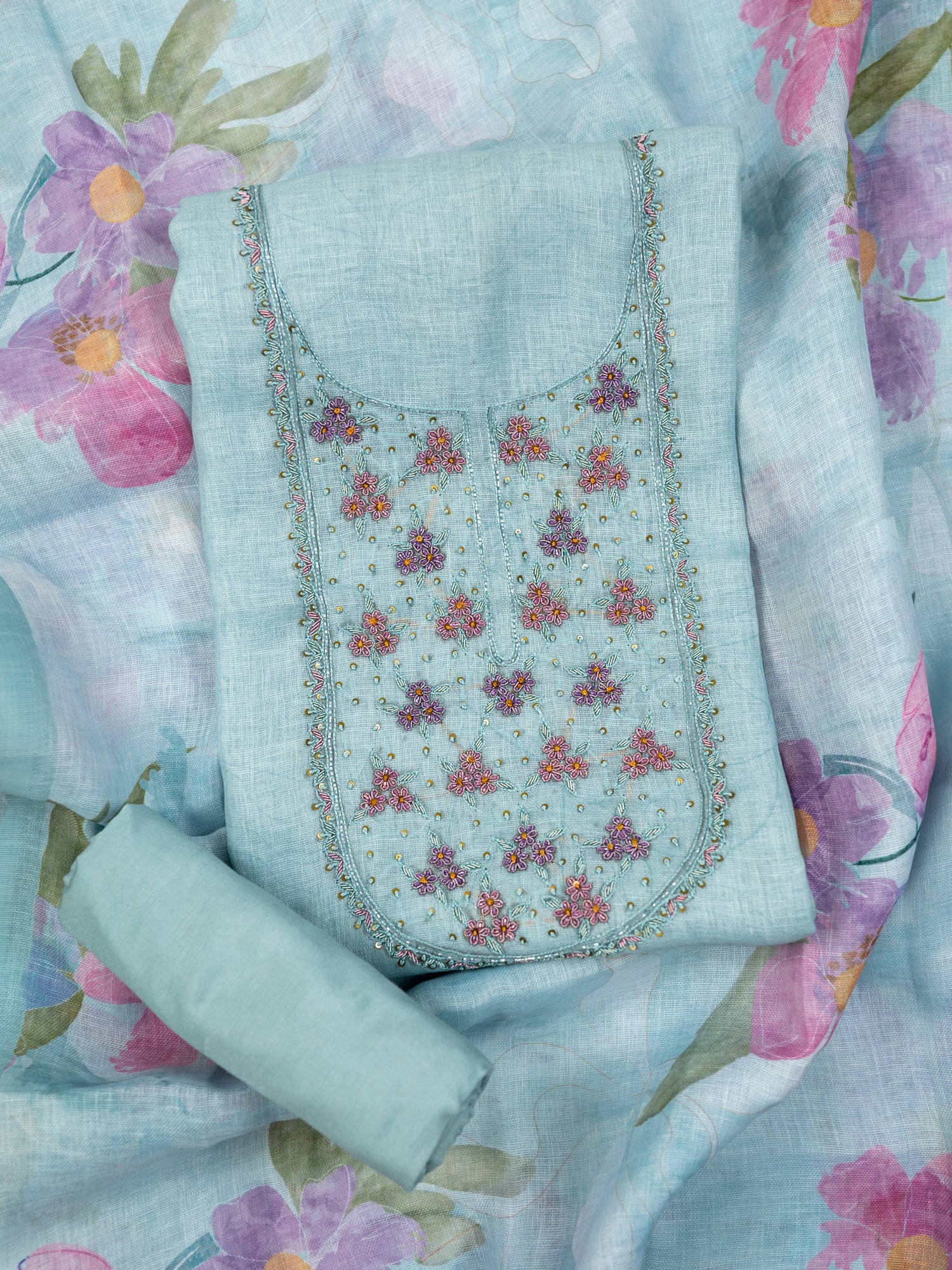 LAMS-Unstitched Linen Tissue Suit Set