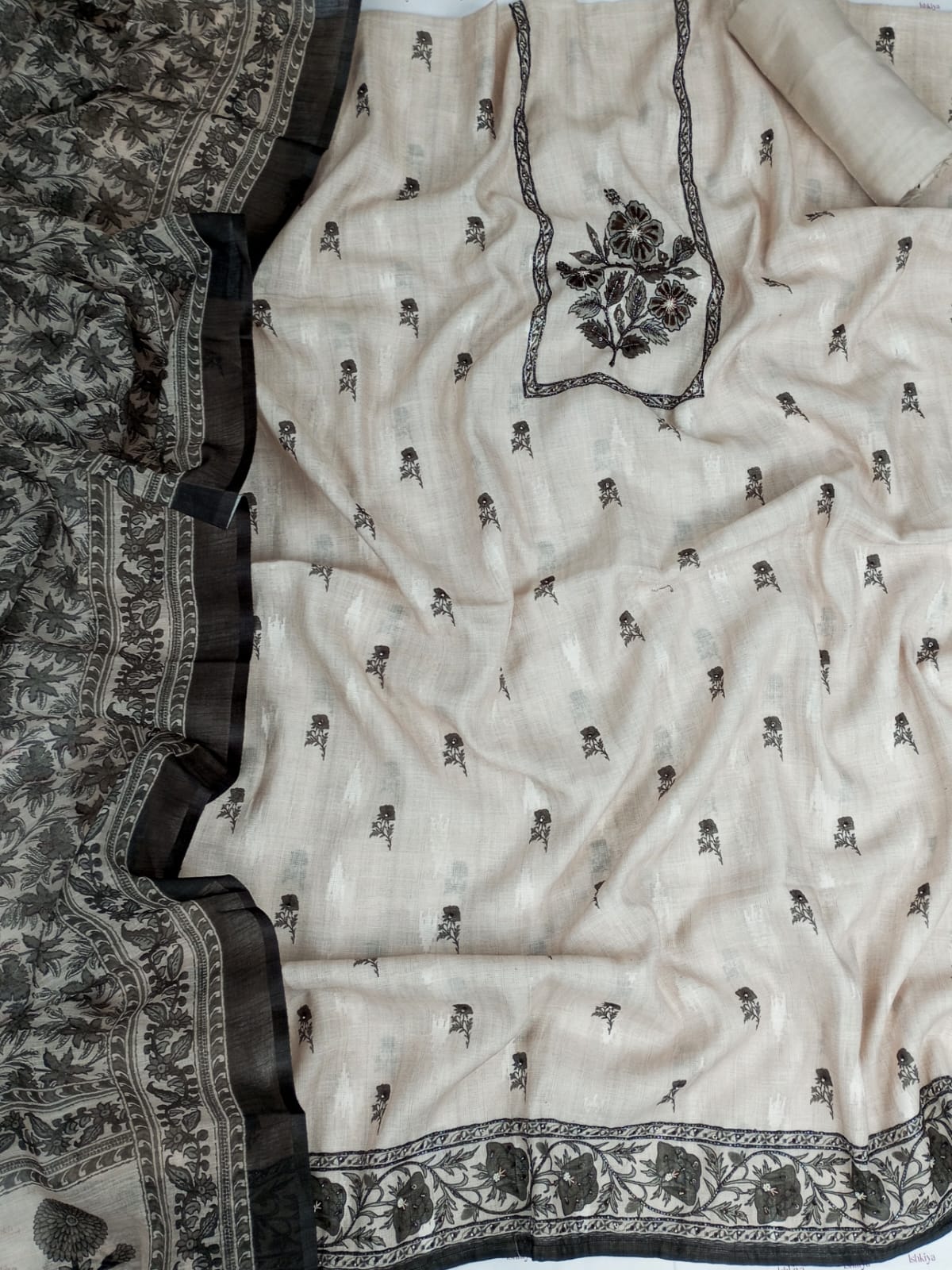 CHANDNI-Unstitched Kota Doriya Suit Set