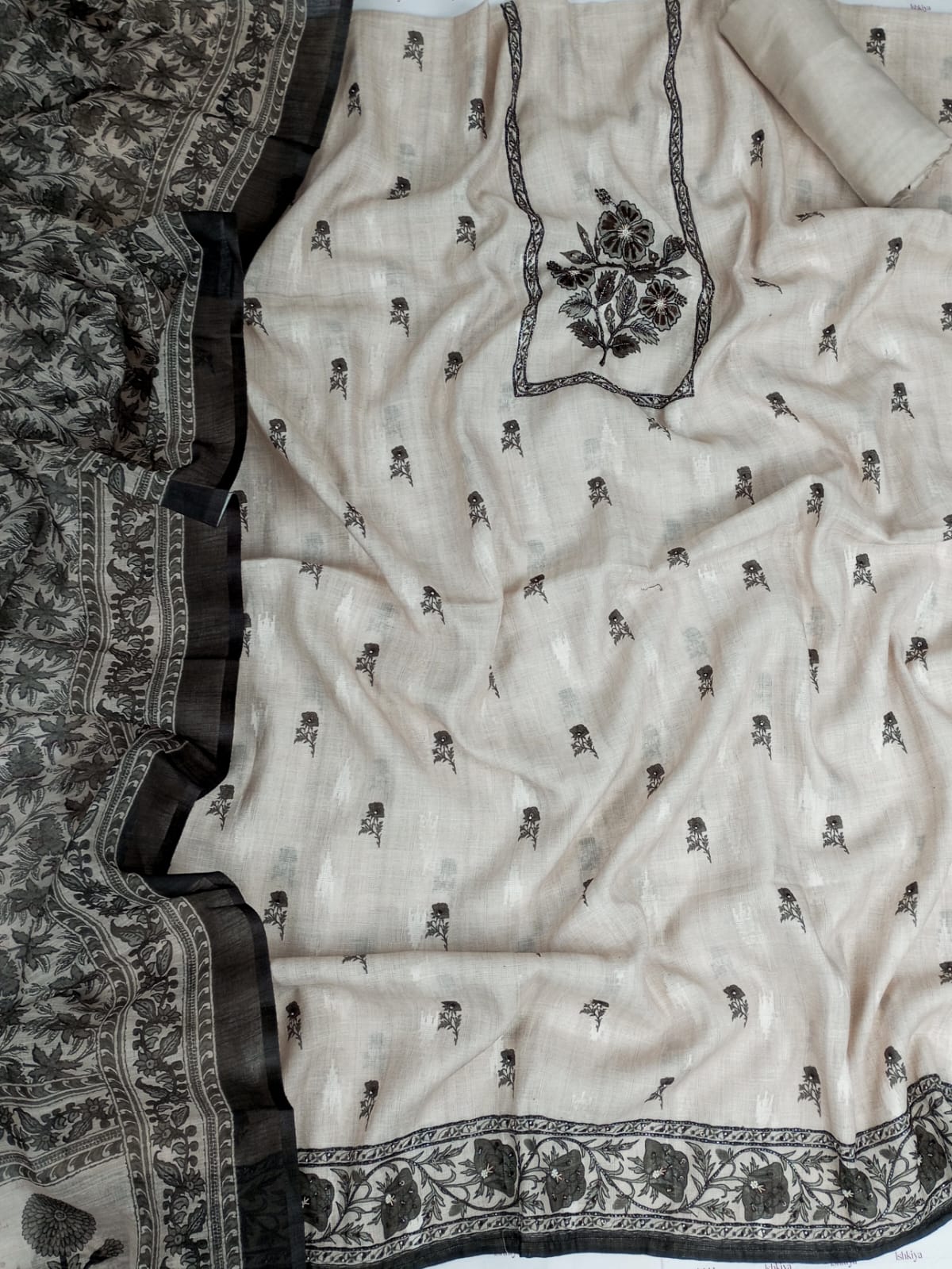 CHANDNI-Unstitched Kota Doriya Suit Set