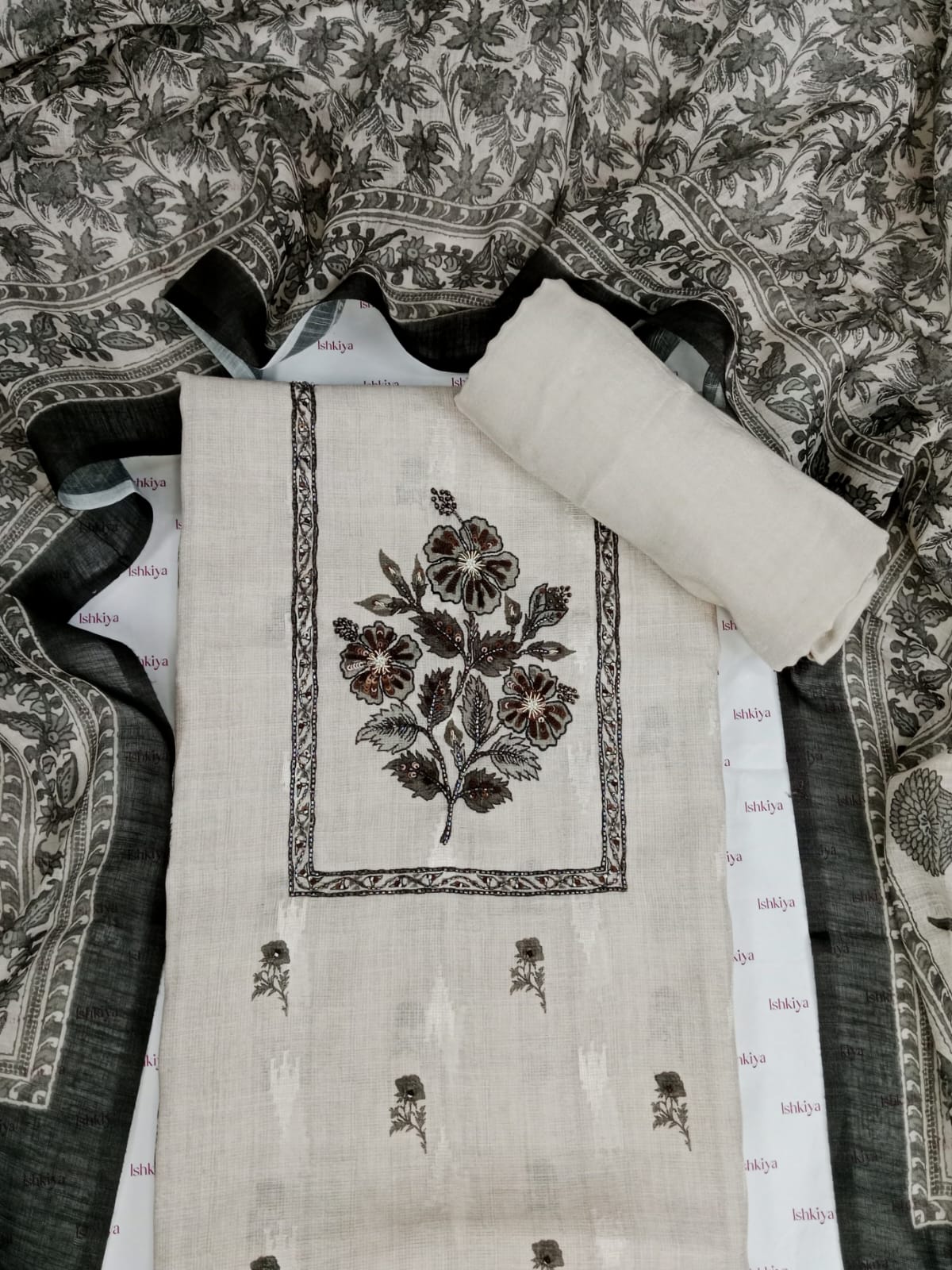 CHANDNI-Unstitched Kota Doriya Suit Set