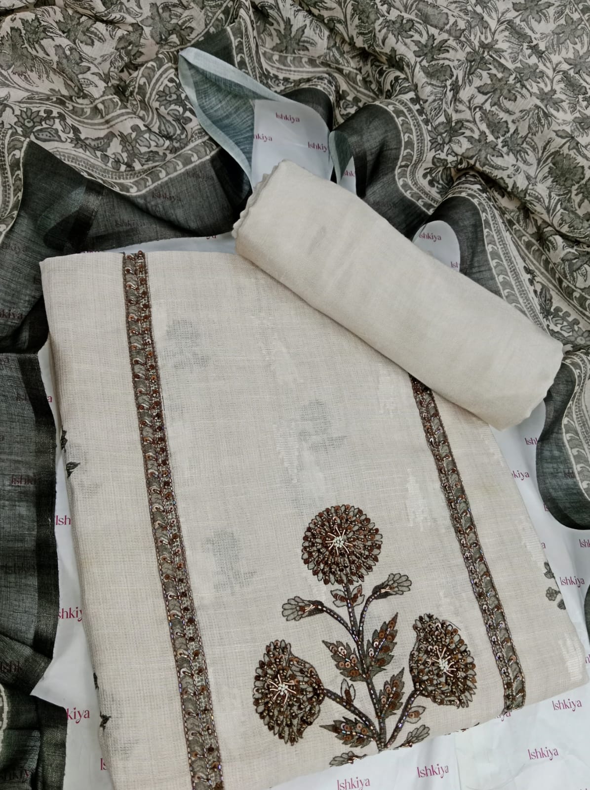 CHANDNI-Unstitched Kota Doriya Suit Set