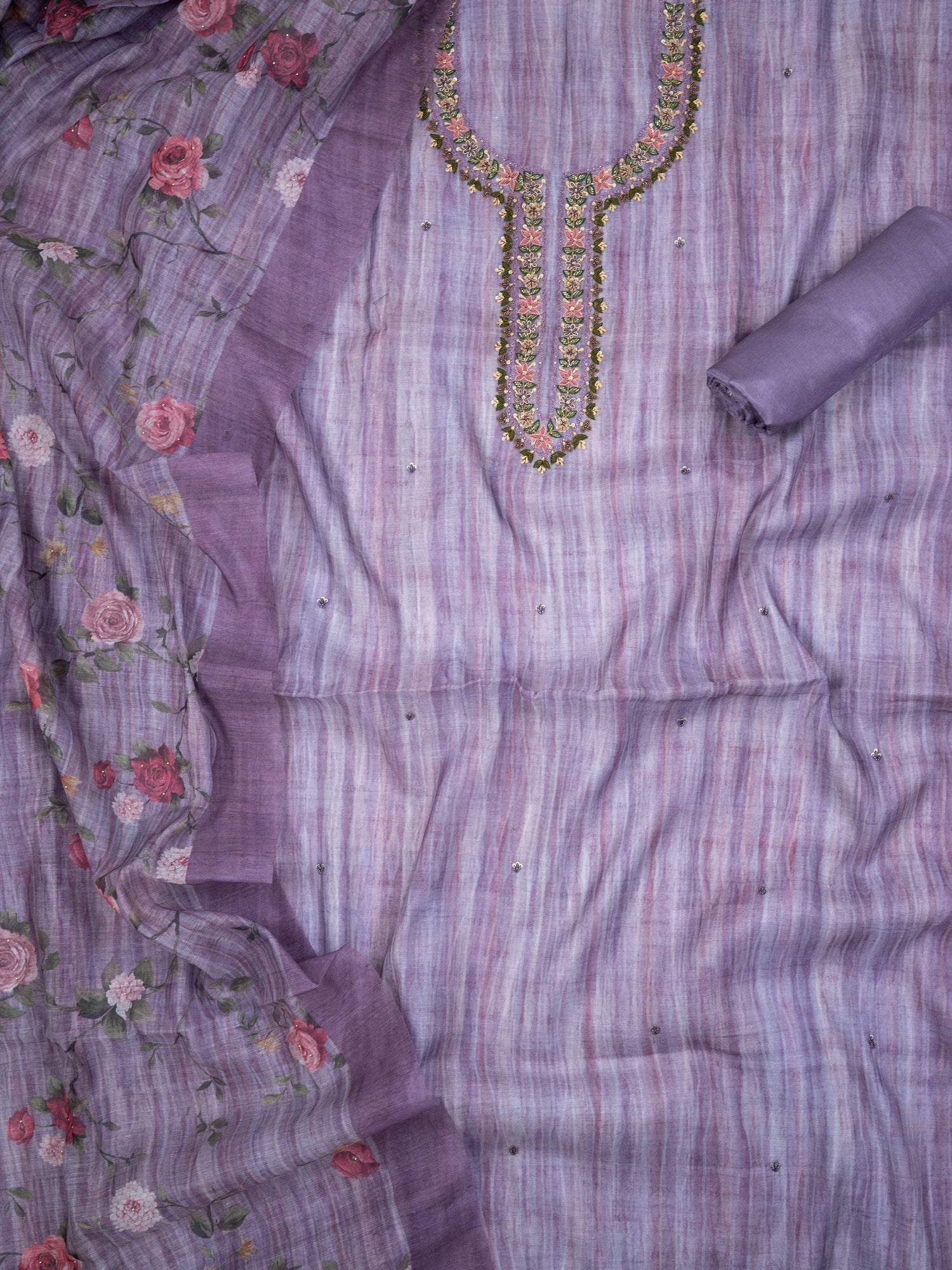 ZARAF-Unstitched Linen Tissue Suit Set