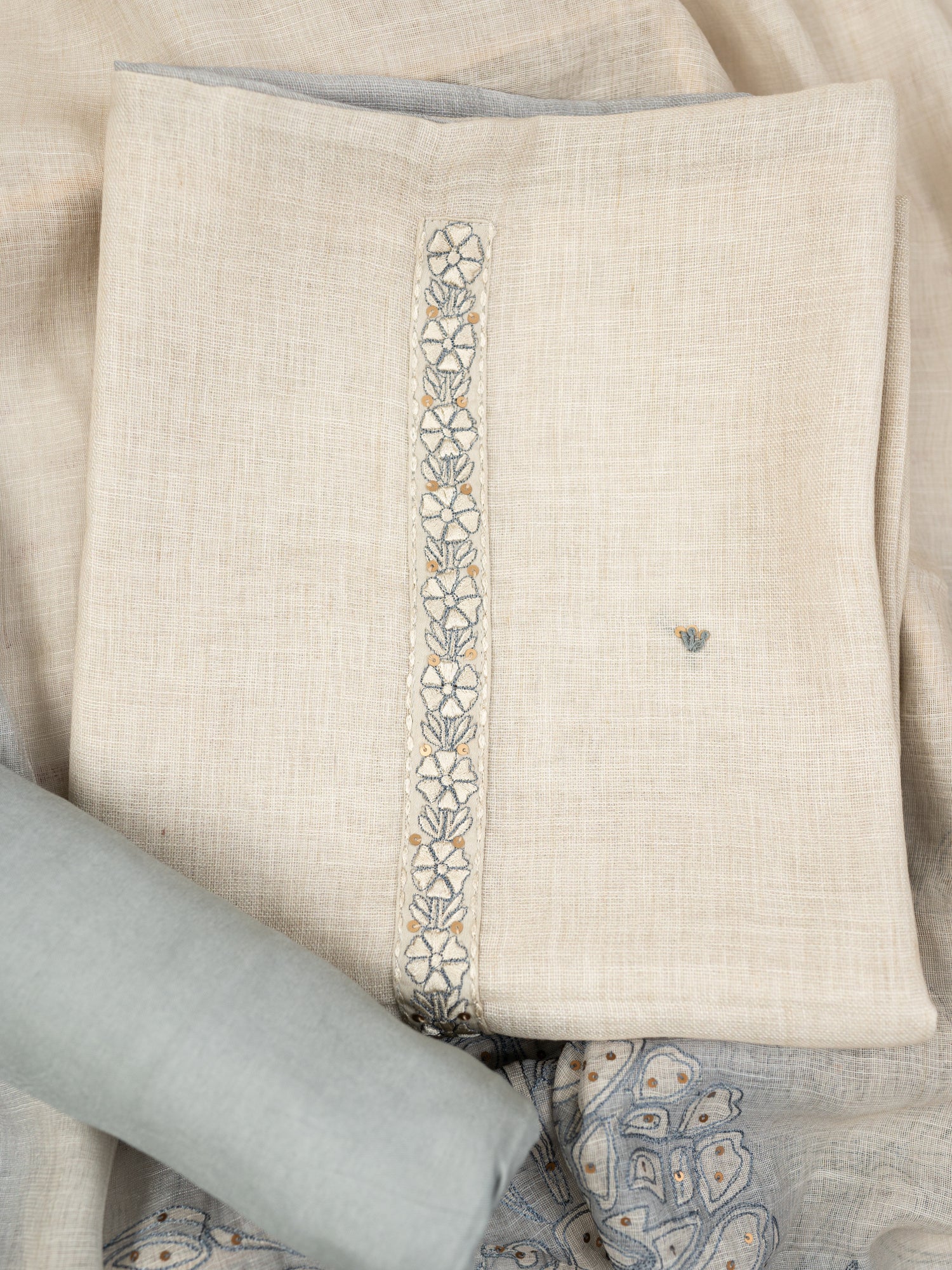 TAABIR-Unstitched Linen Tissue Suit Set (Copy)