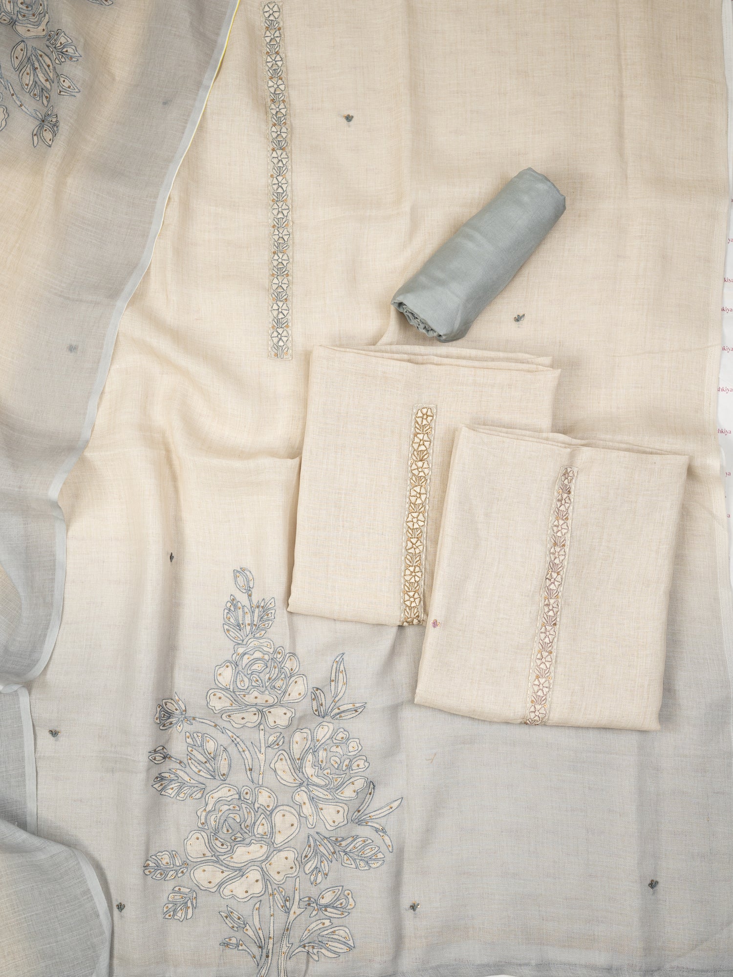 TAABIR-Unstitched Linen Tissue Suit Set (Copy)