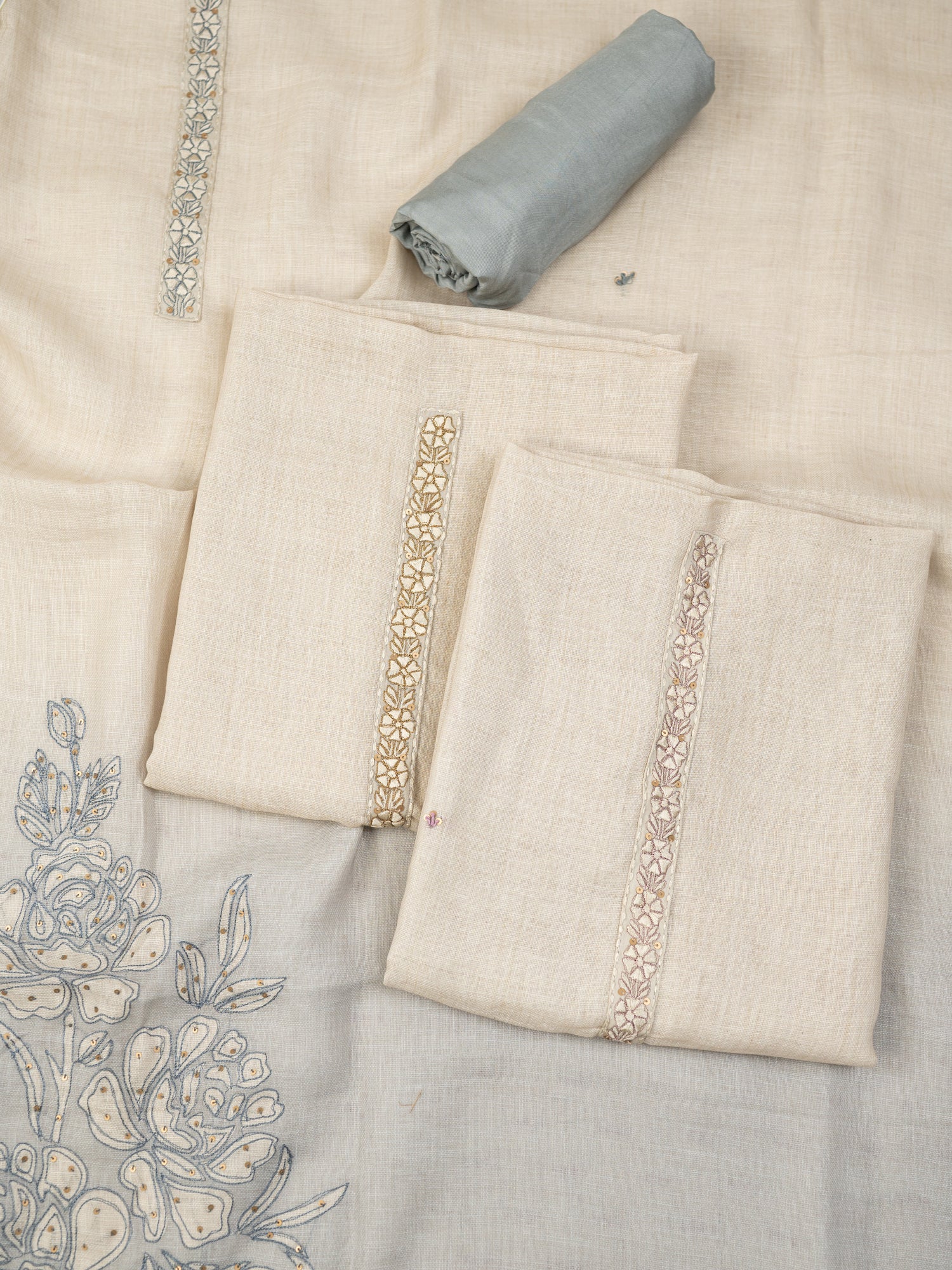 TAABIR-Unstitched Linen Tissue Suit Set (Copy)